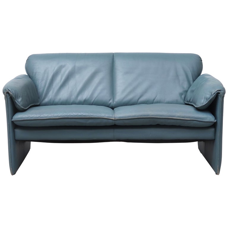 Leolux 'Bora Bora' Turquoise Leather Love Seat Sofa at 1stDibs | leolux  sofa bora bora, turquoise leather couch, turquoise leather sofa
