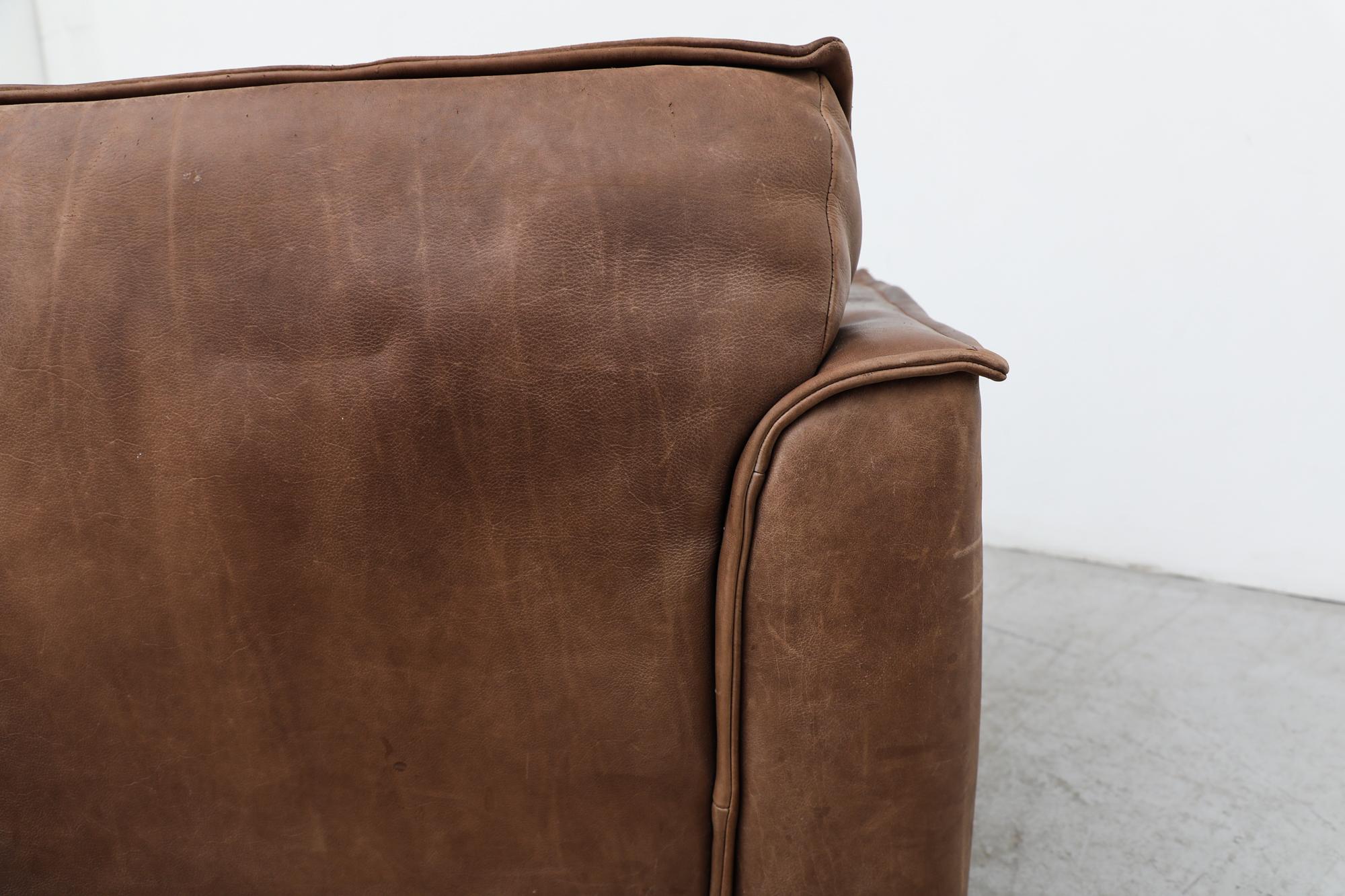 Leolux Buffalo Leather 3 Seater Sofa 5