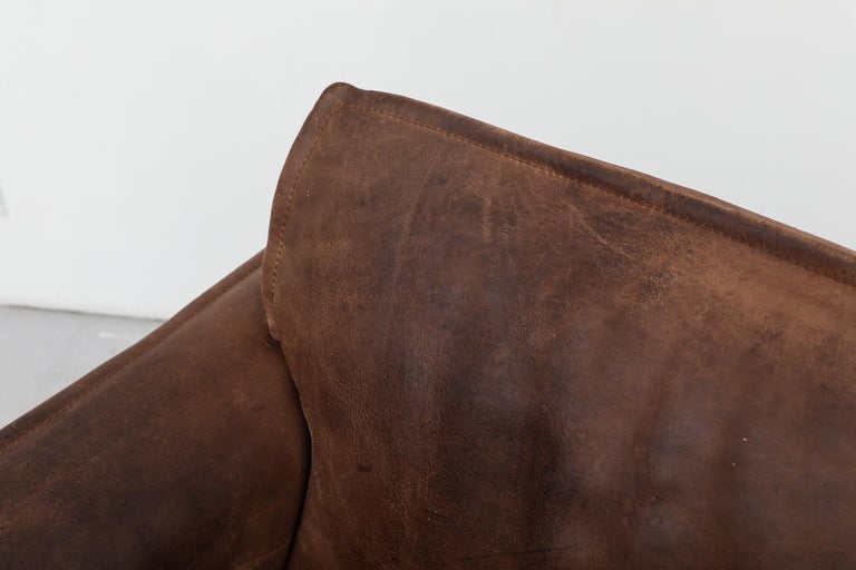 Leolux Buffalo Leather 3 Seater Sofa 8
