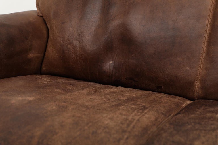 Leolux Buffalo Leather 3 Seater Sofa 9