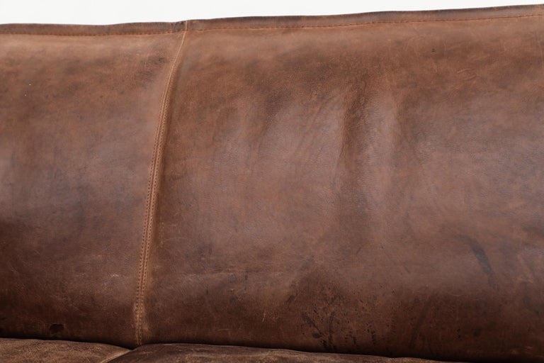Leolux Buffalo Leather 3 Seater Sofa 11