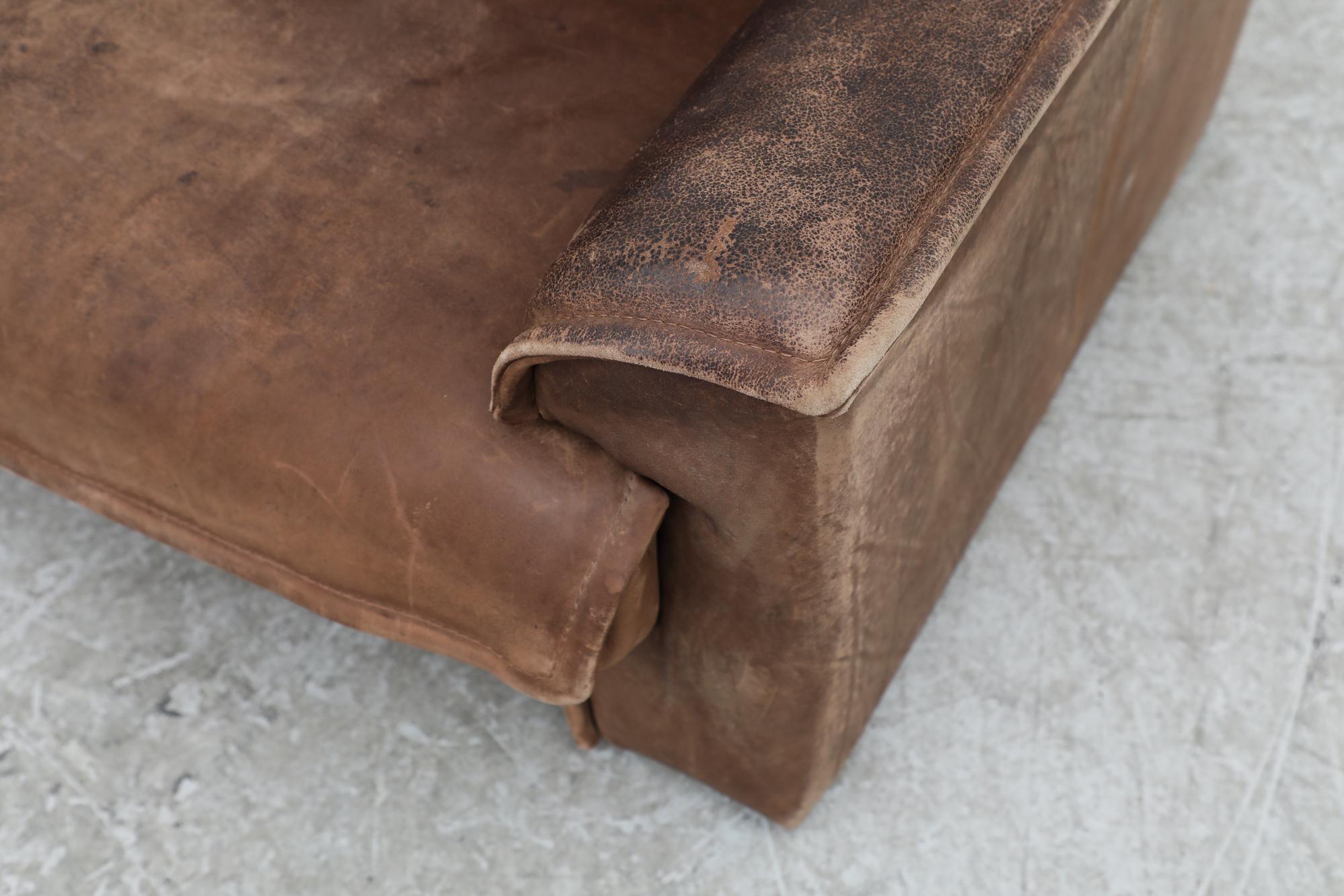 Leolux Buffalo Leather 3 Seater Sofa 14