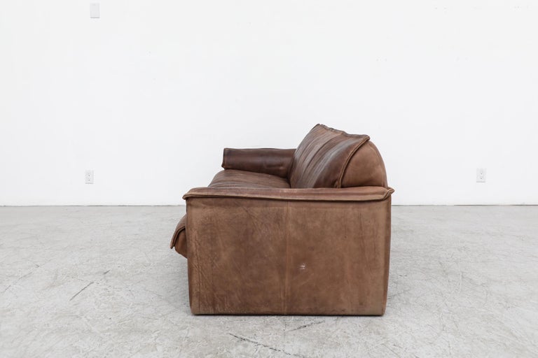 Leolux Buffalo Leather 3 Seater Sofa In Good Condition In Los Angeles, CA