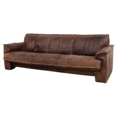 Vintage Leolux Buffalo Leather 3 Seater Sofa