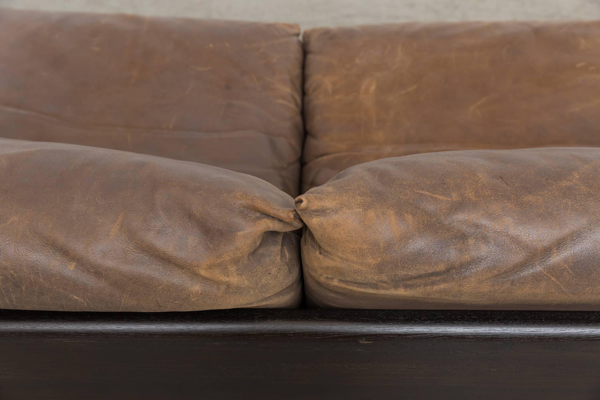 Leolux Buffalo Leather Loveseat 3