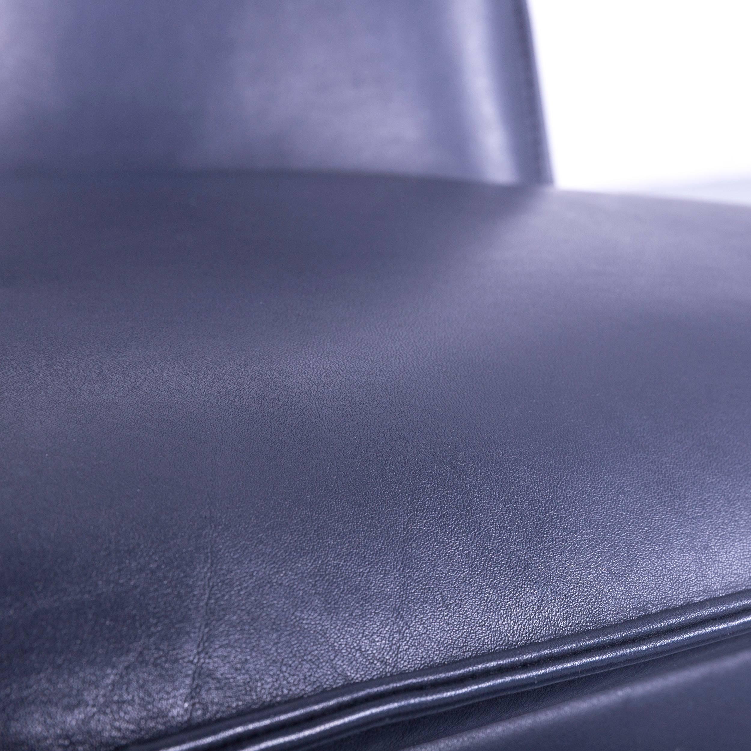 Dutch Leolux Cachucha Leather Armchair Black One-Seat For Sale