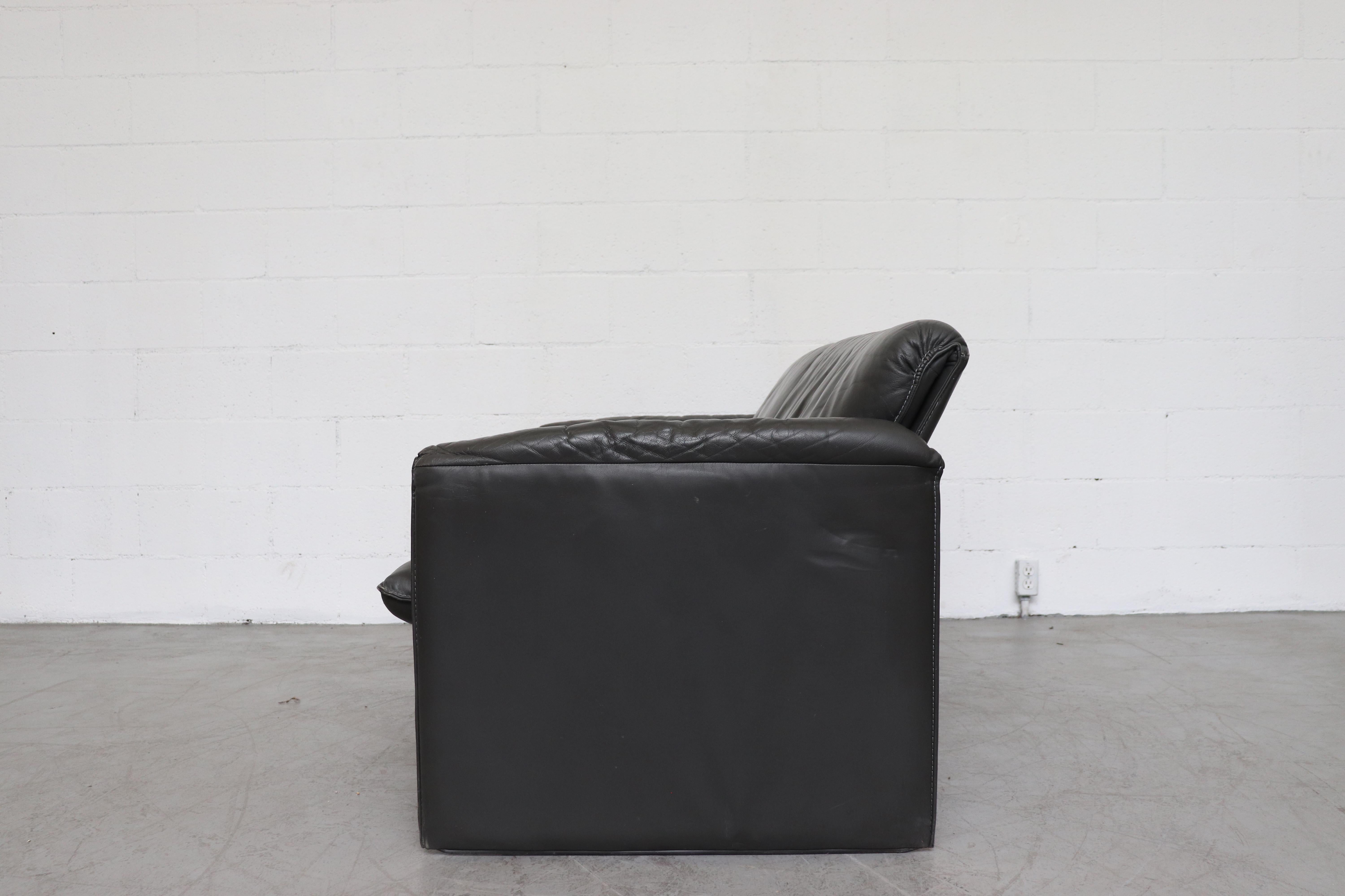 Mid-Century Modern Leolux Charcoal Grey 'Bora Bora' Sofa