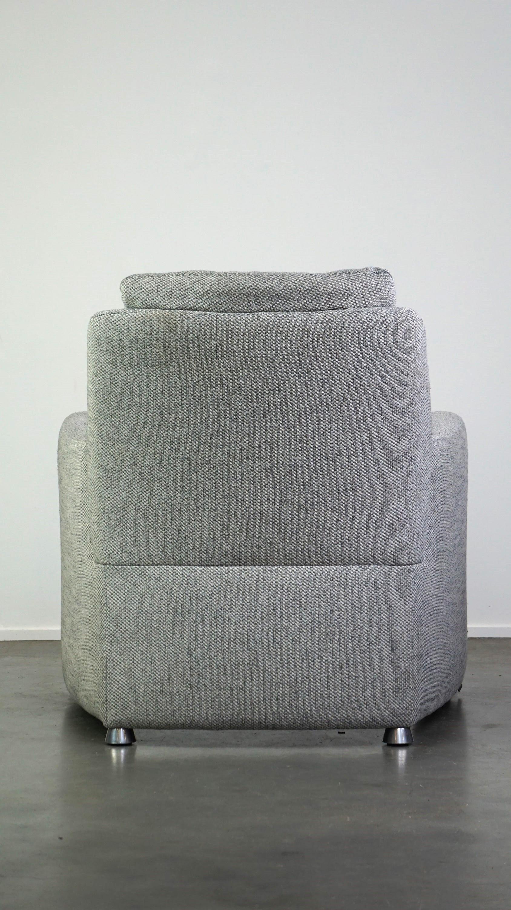 XXI secolo e contemporaneo Poltrona di design Leolux, modello Fidamigo, in un bellissimo tessuto grigio spesso in vendita