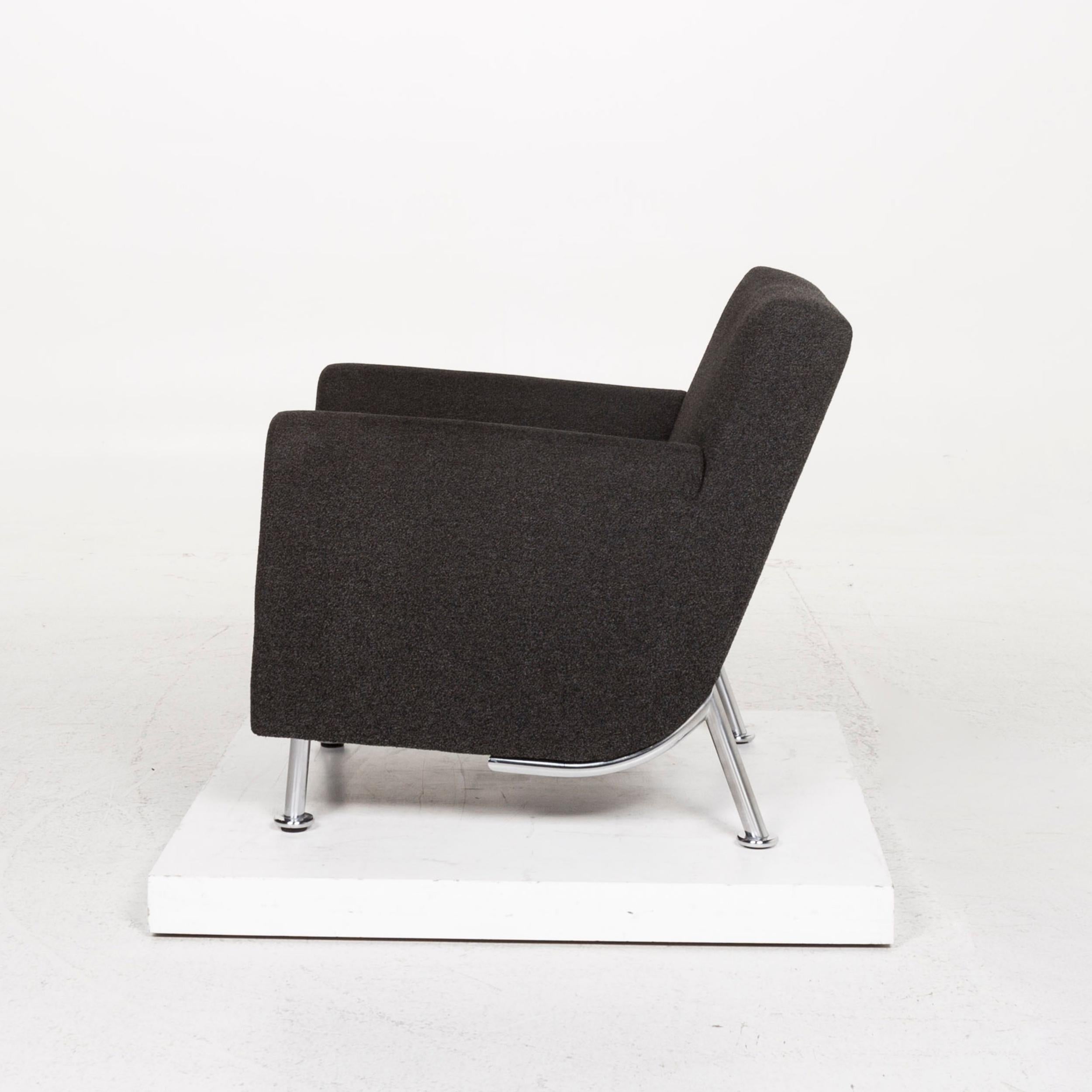 Leolux Fabric Armchair Black For Sale 3