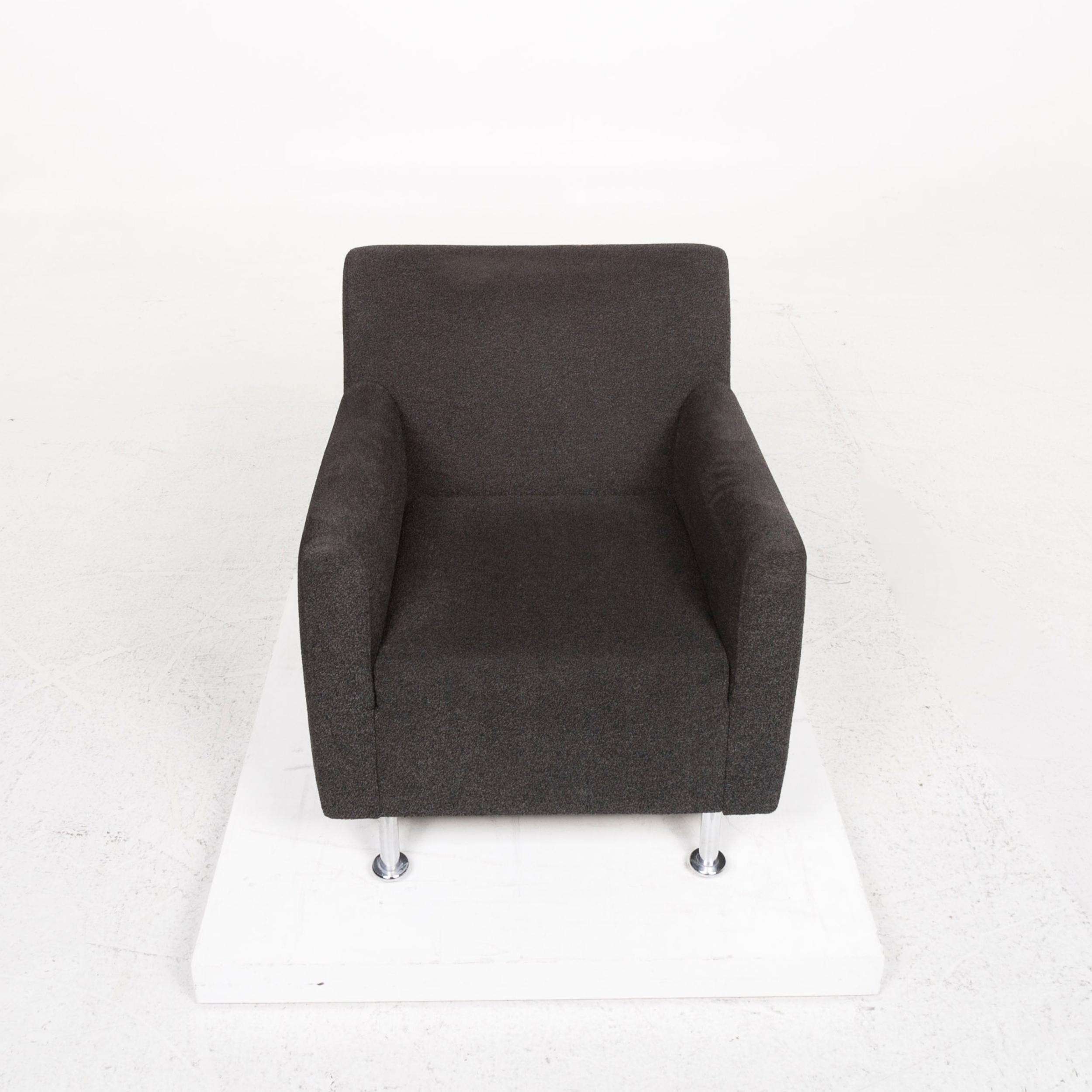 Contemporary Leolux Fabric Armchair Black For Sale