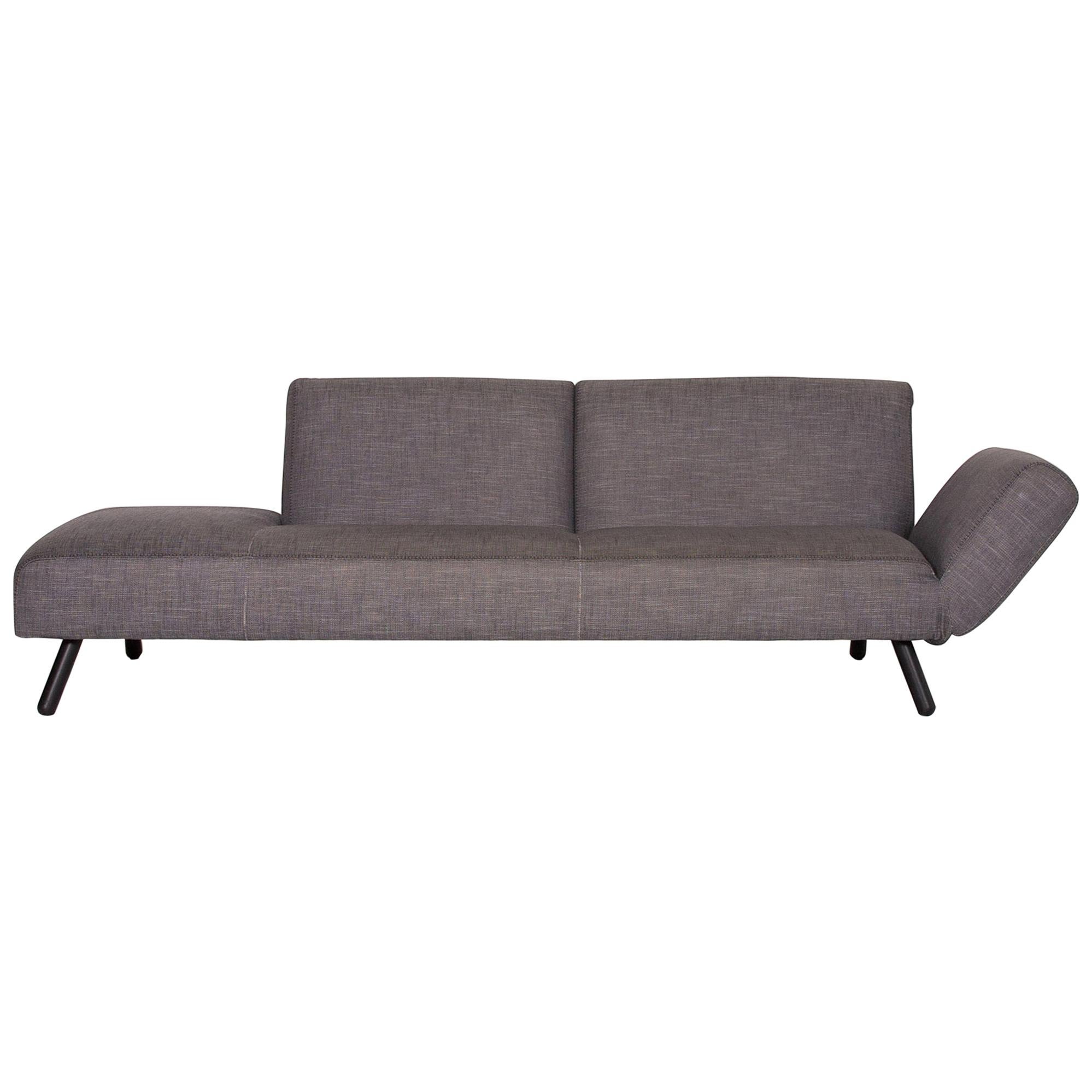 Leolux Fabric Sofa Gray Three-Seat For Sale