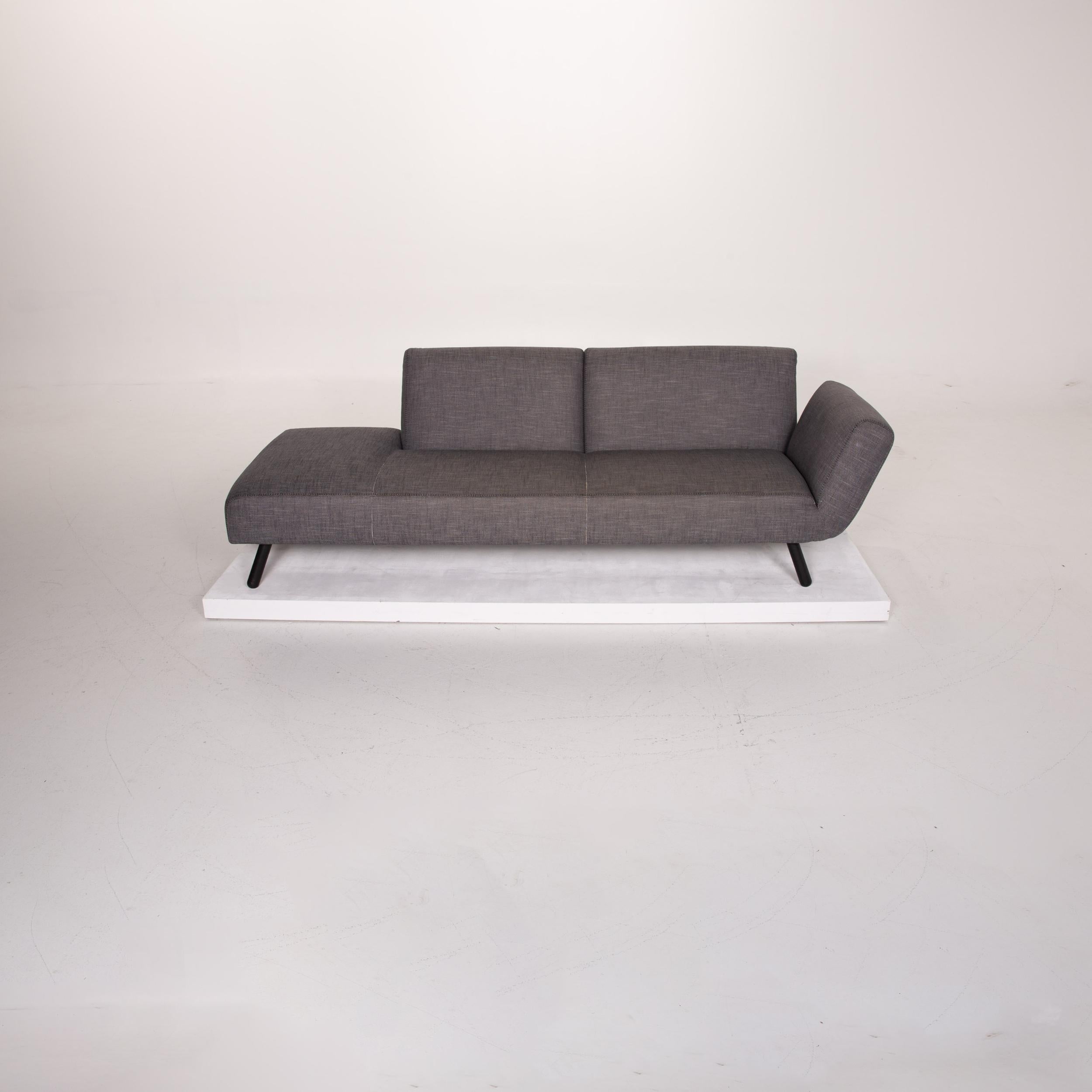 Leolux Fabric Sofa Gray Three-Seat For Sale 4