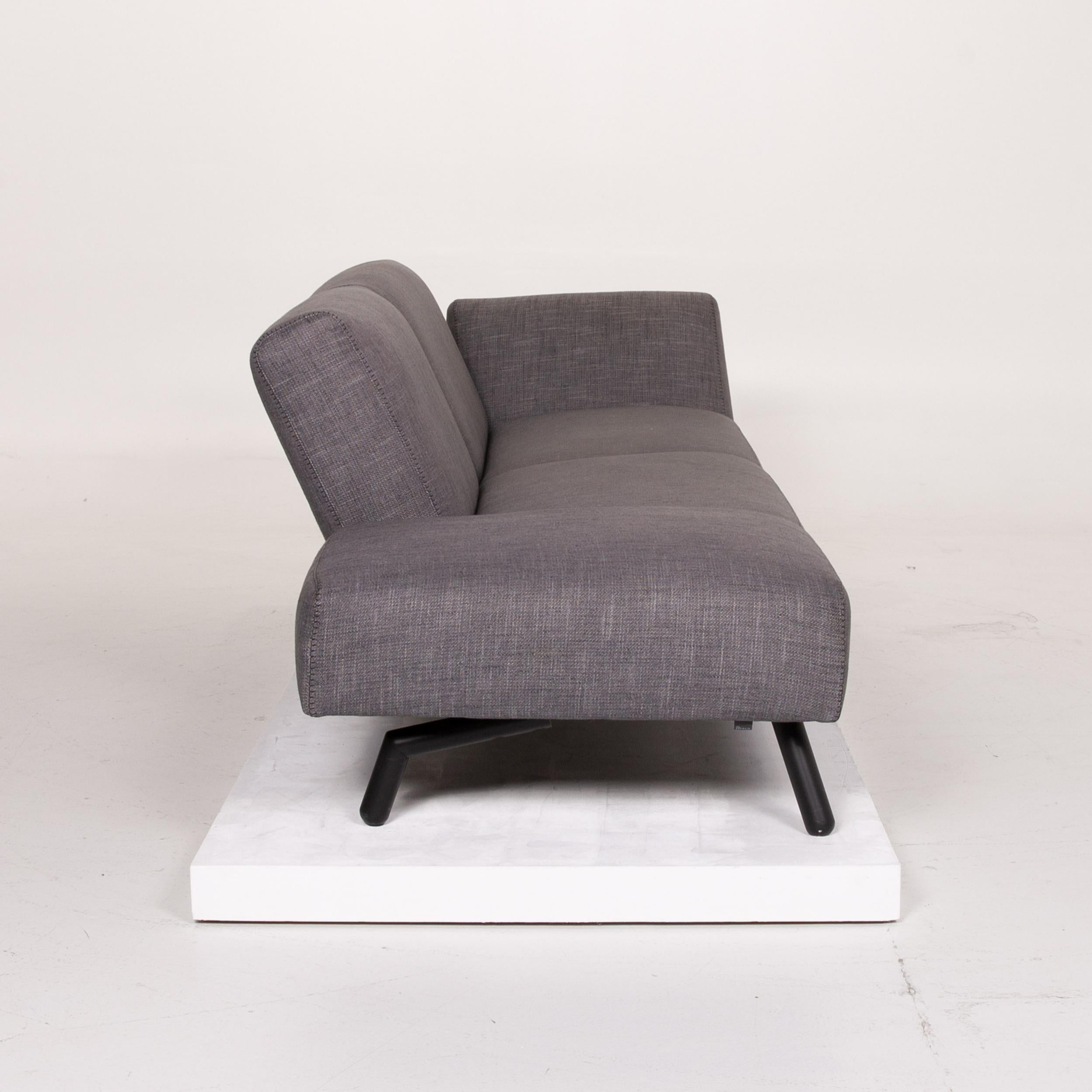 Leolux Fabric Sofa Gray Three-Seat For Sale 5