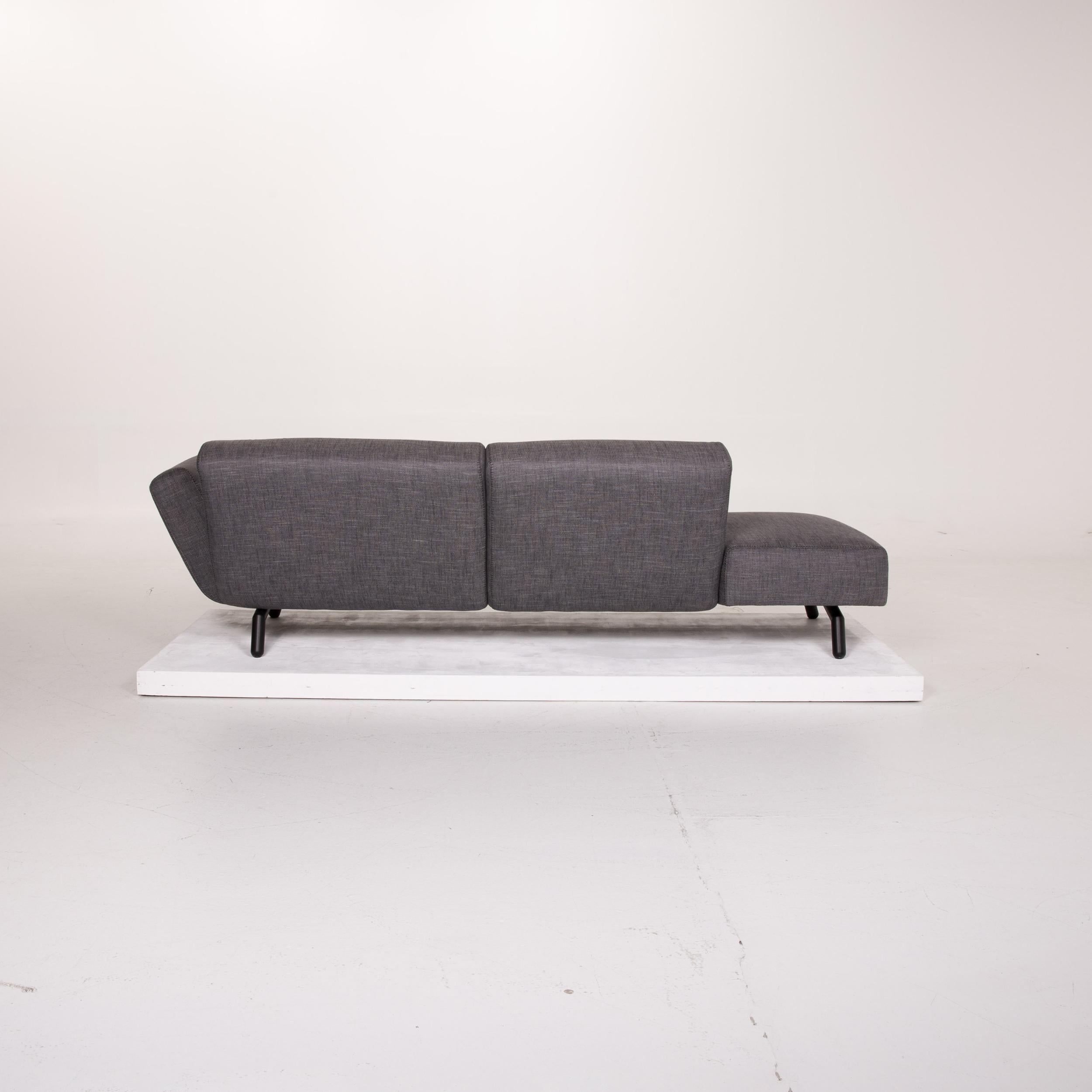 Leolux Fabric Sofa Gray Three-Seat For Sale 6