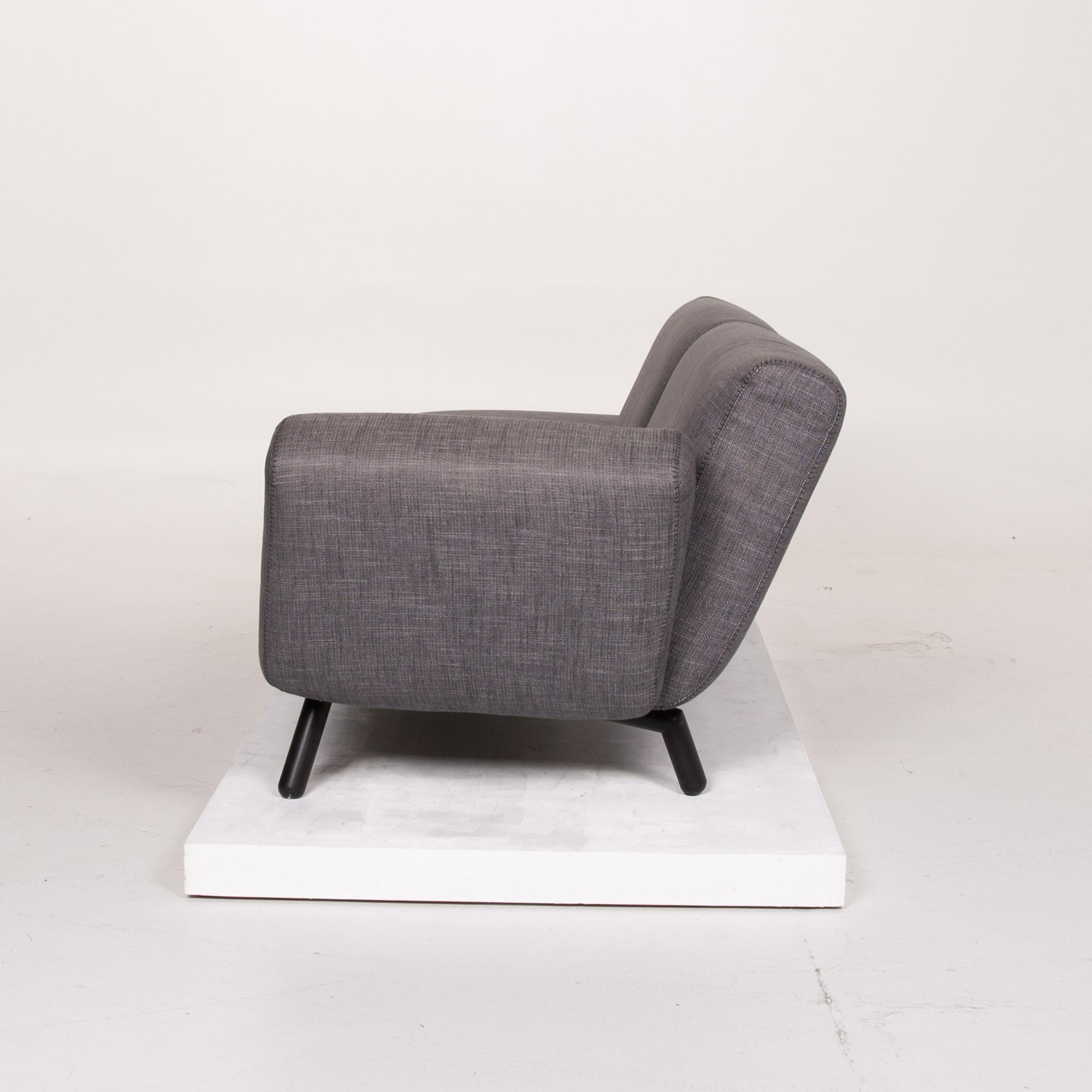 Leolux Fabric Sofa Gray Three-Seat For Sale 7