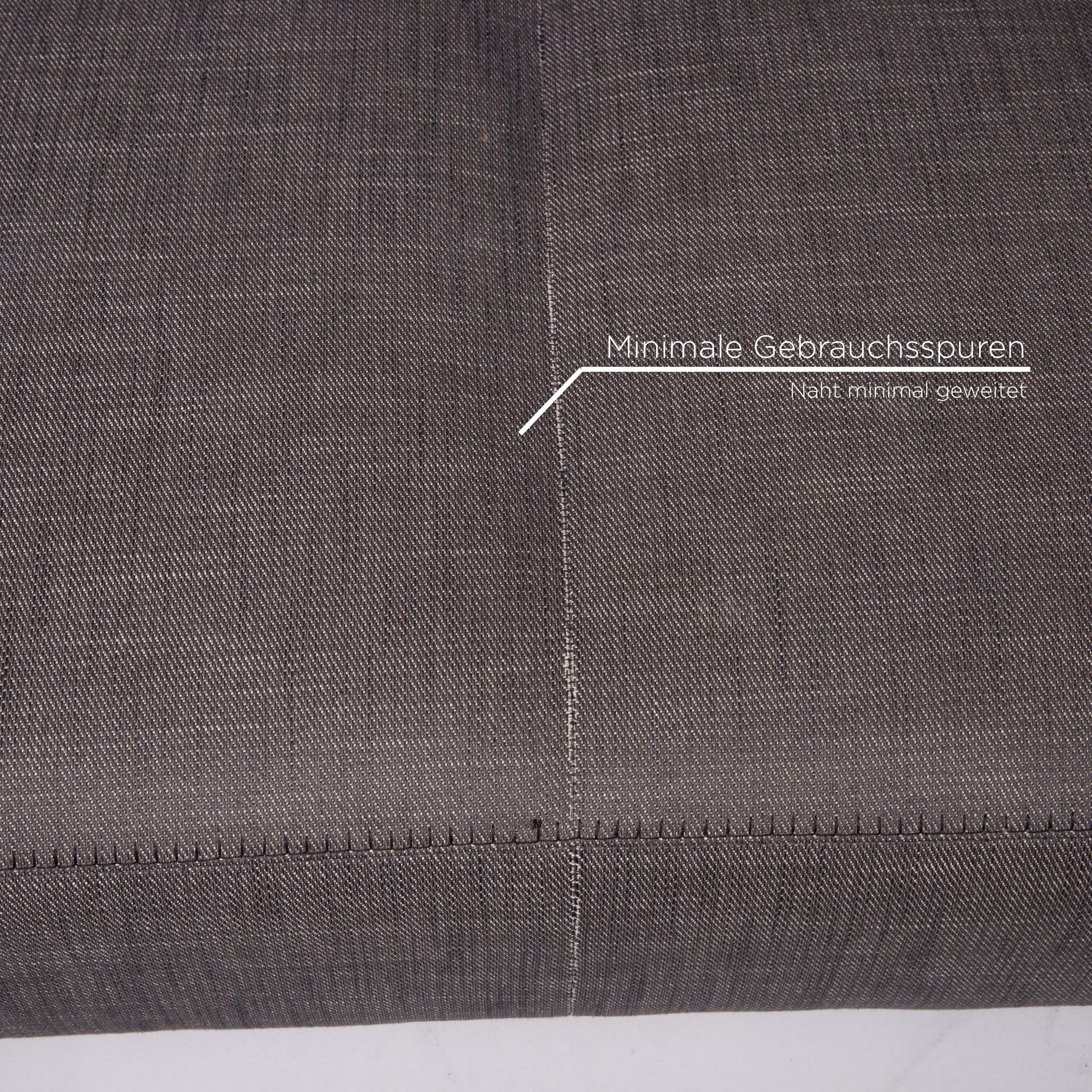 Dutch Leolux Fabric Sofa Gray Three-Seat For Sale