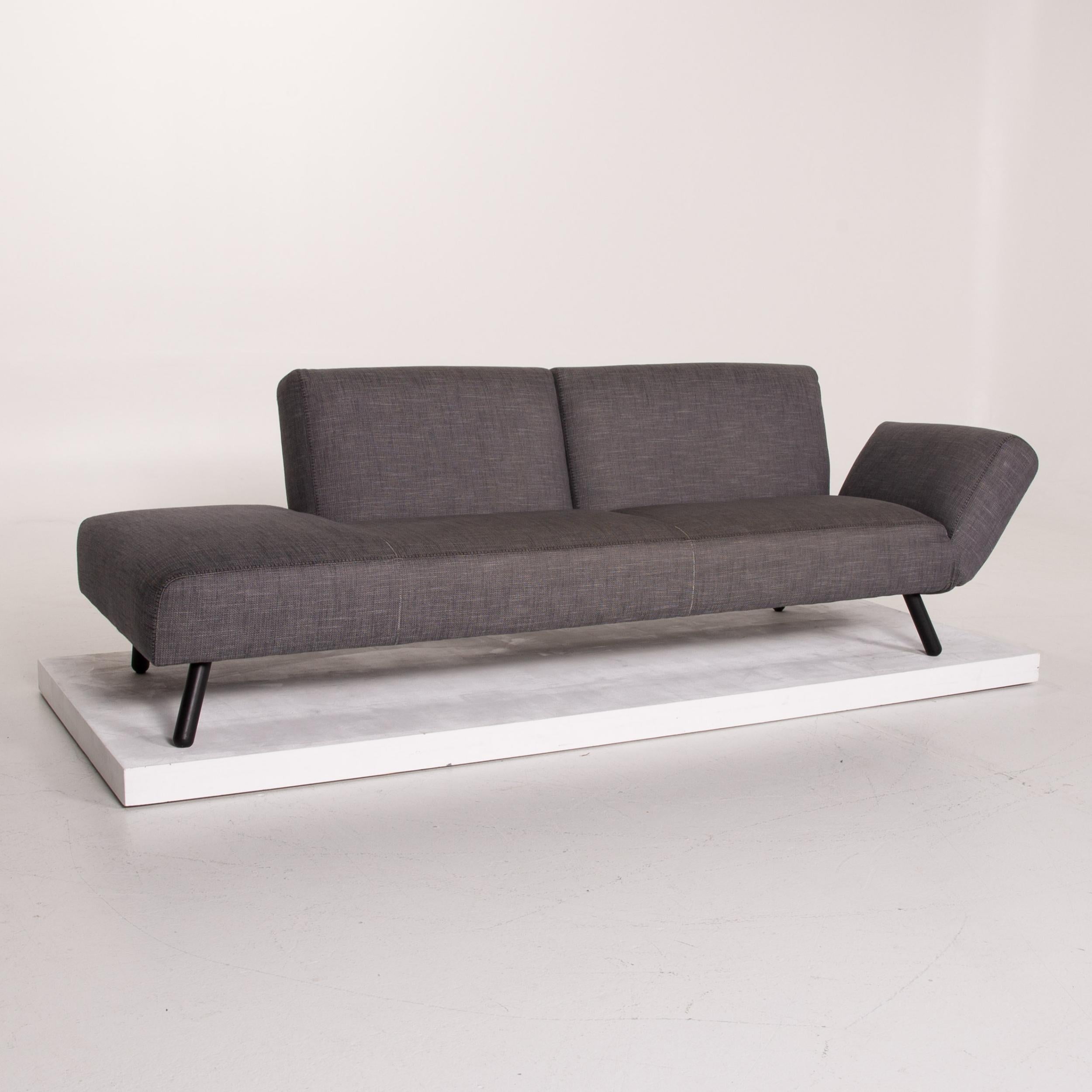Leolux Fabric Sofa Gray Three-Seat For Sale 1
