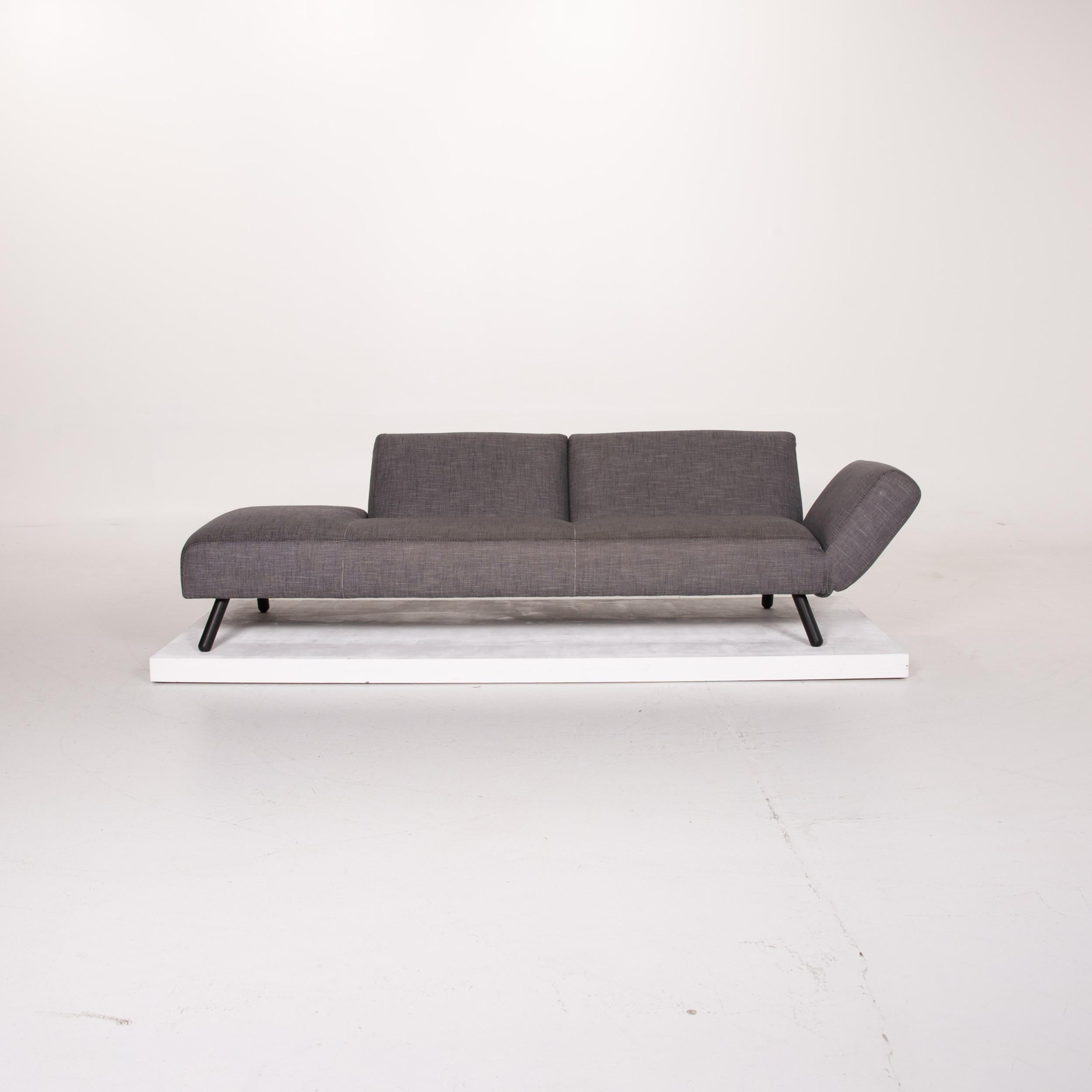 Leolux Fabric Sofa Gray Three-Seat For Sale 2