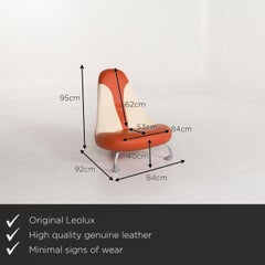 Leolux Leather Armchair Orange