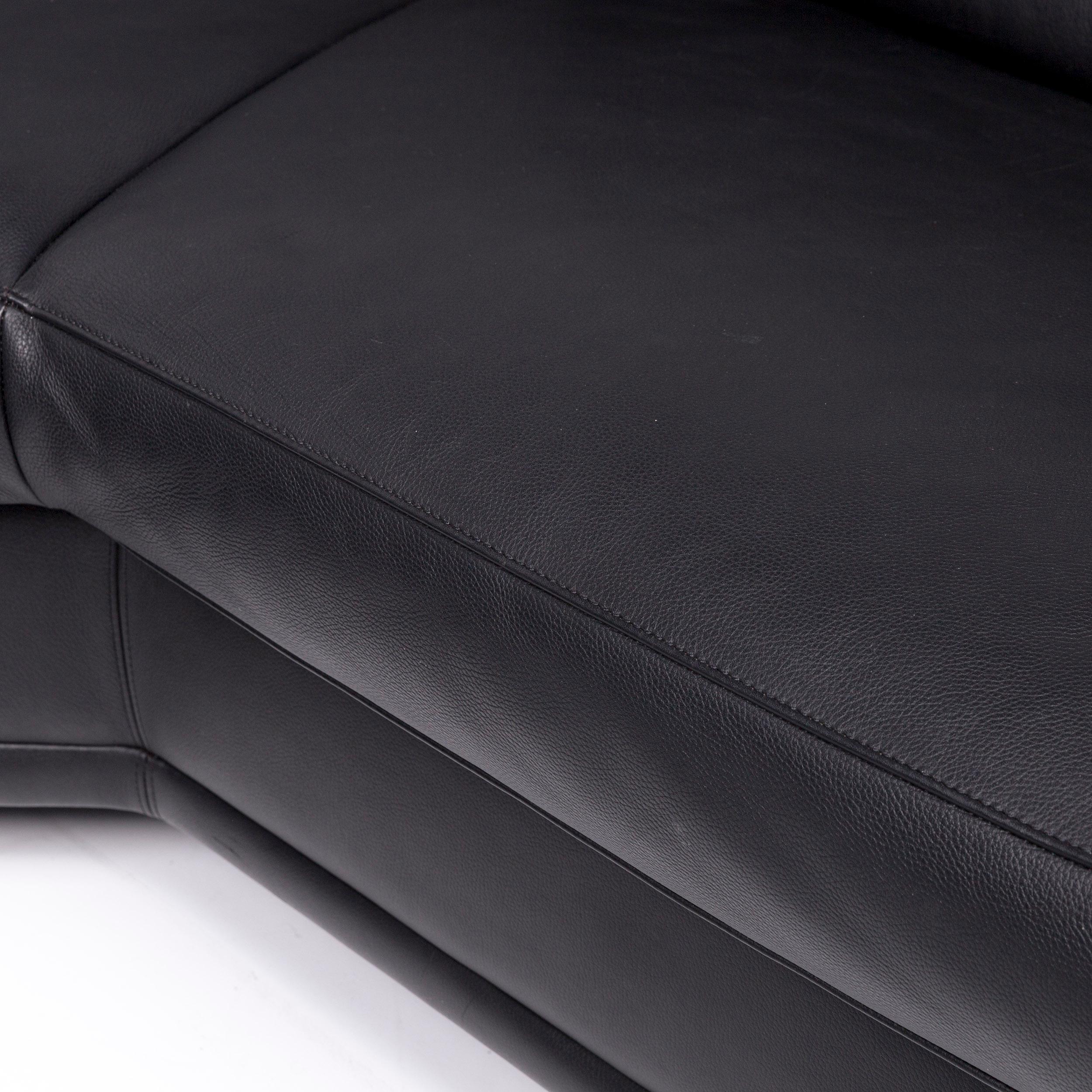 Modern Leolux Leather Corner Sofa Black Sofa Couch For Sale