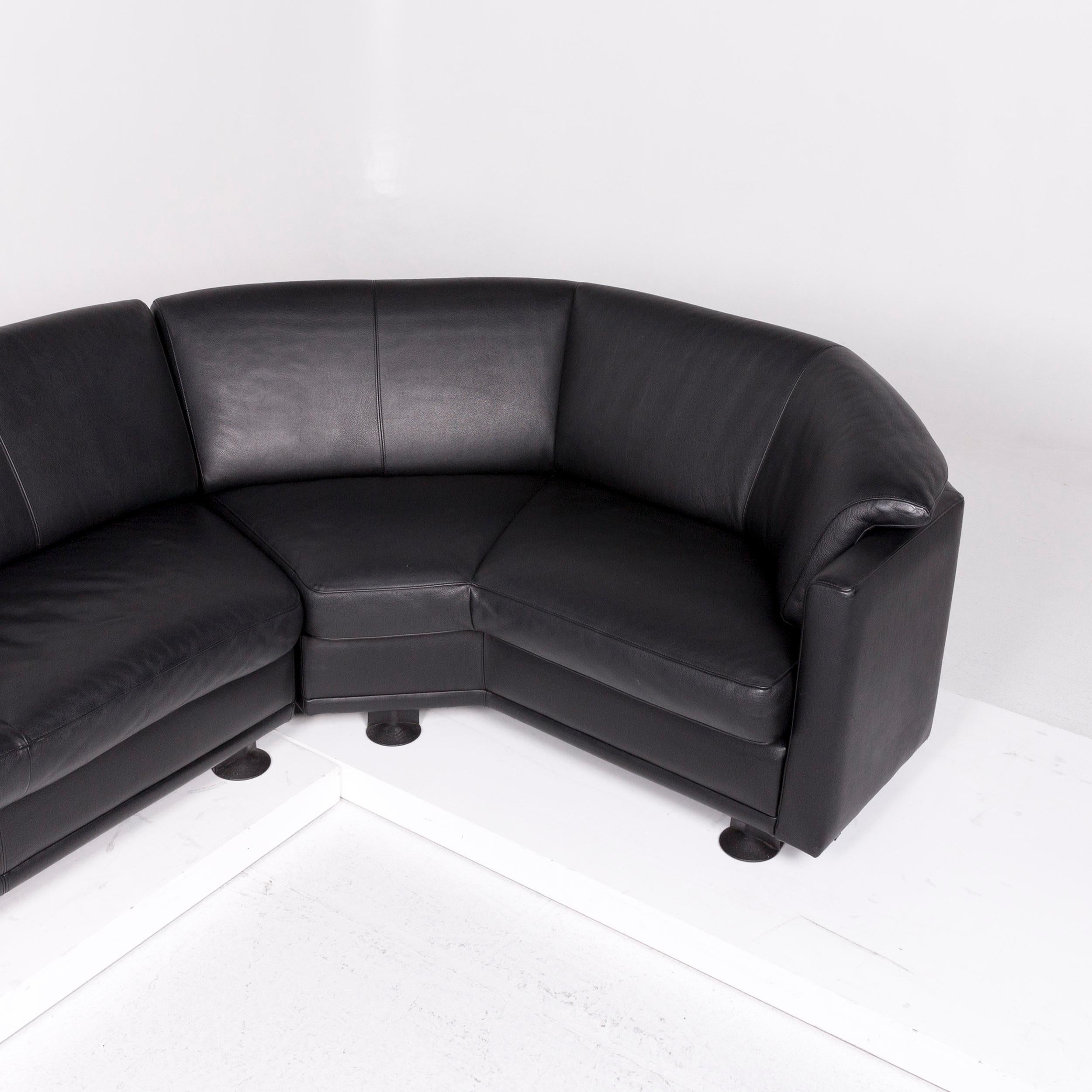 Leolux Leather Corner Sofa Black Sofa Couch For Sale 2