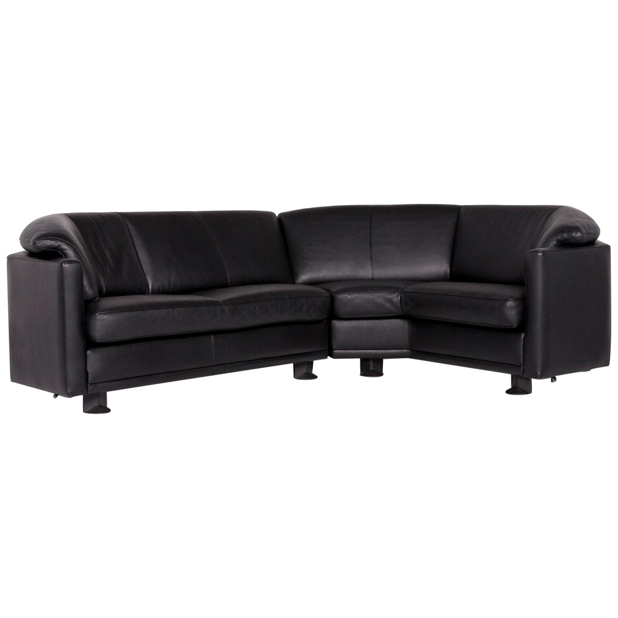 Leolux Leather Corner Sofa Black Sofa Couch For Sale