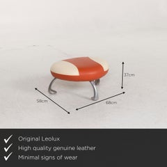 Leolux Leather Stool Orange