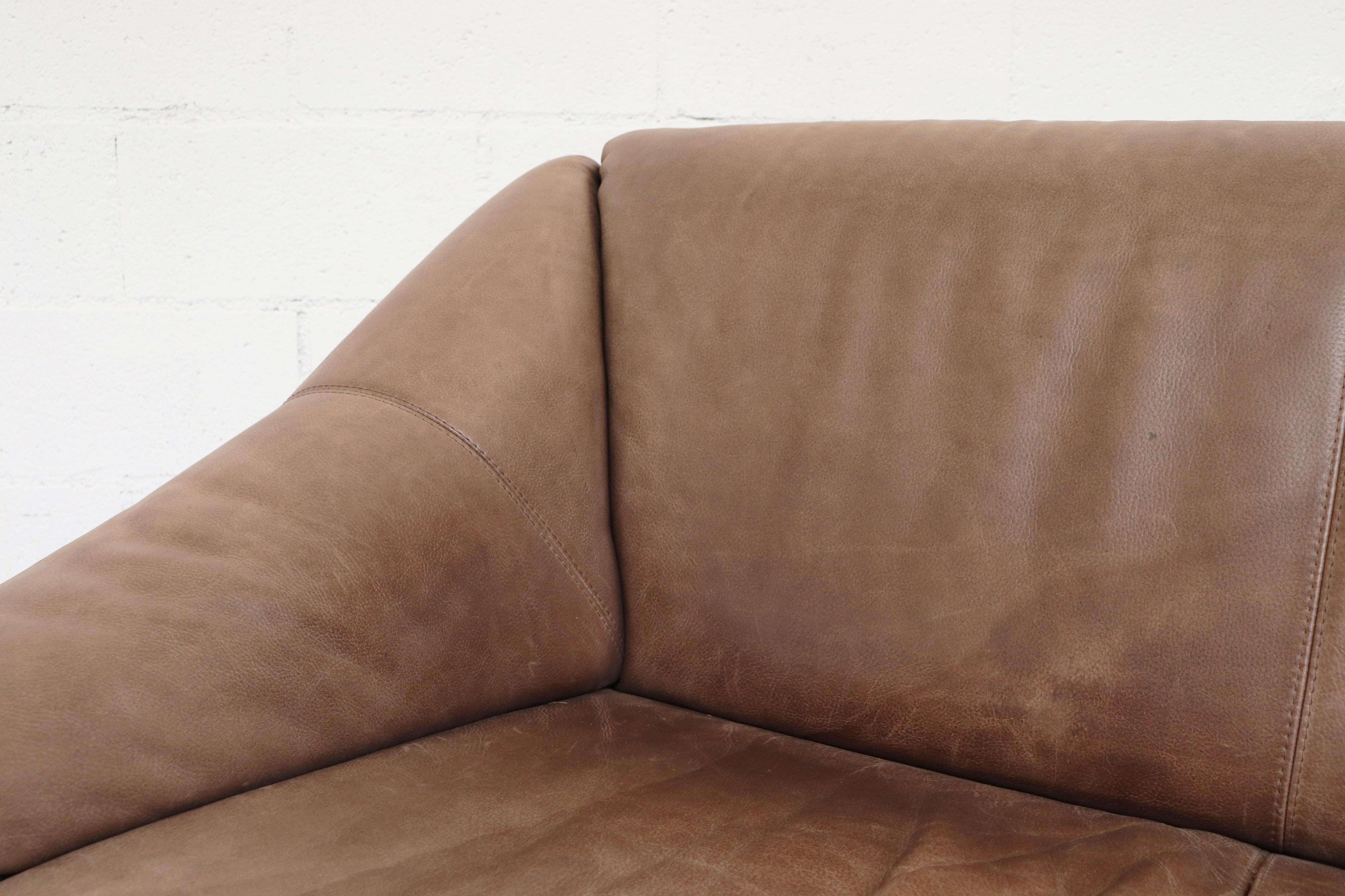 Leolux Light Buffalo Leather 3-Seat Sofa 2