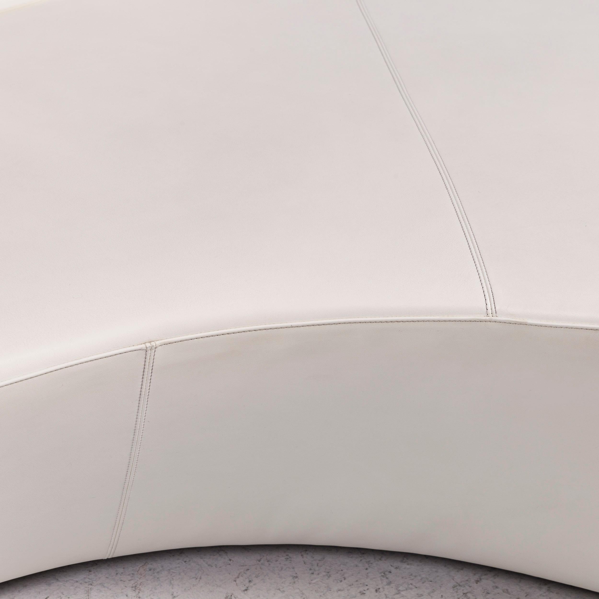Dutch Leolux Morena Leather Corner Sofa White Sofa Couch