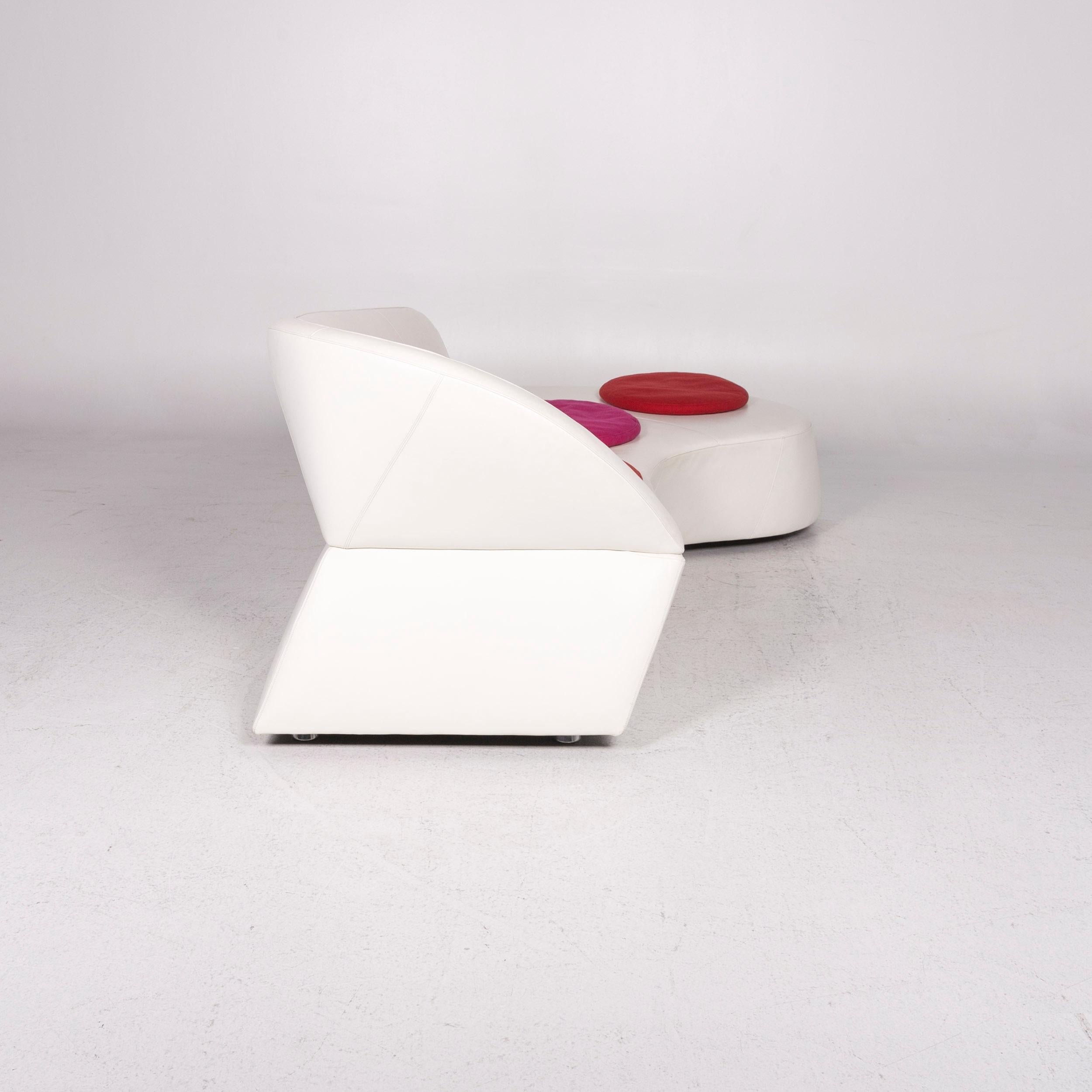 Leolux Morena Leather Corner Sofa White Sofa Couch 3