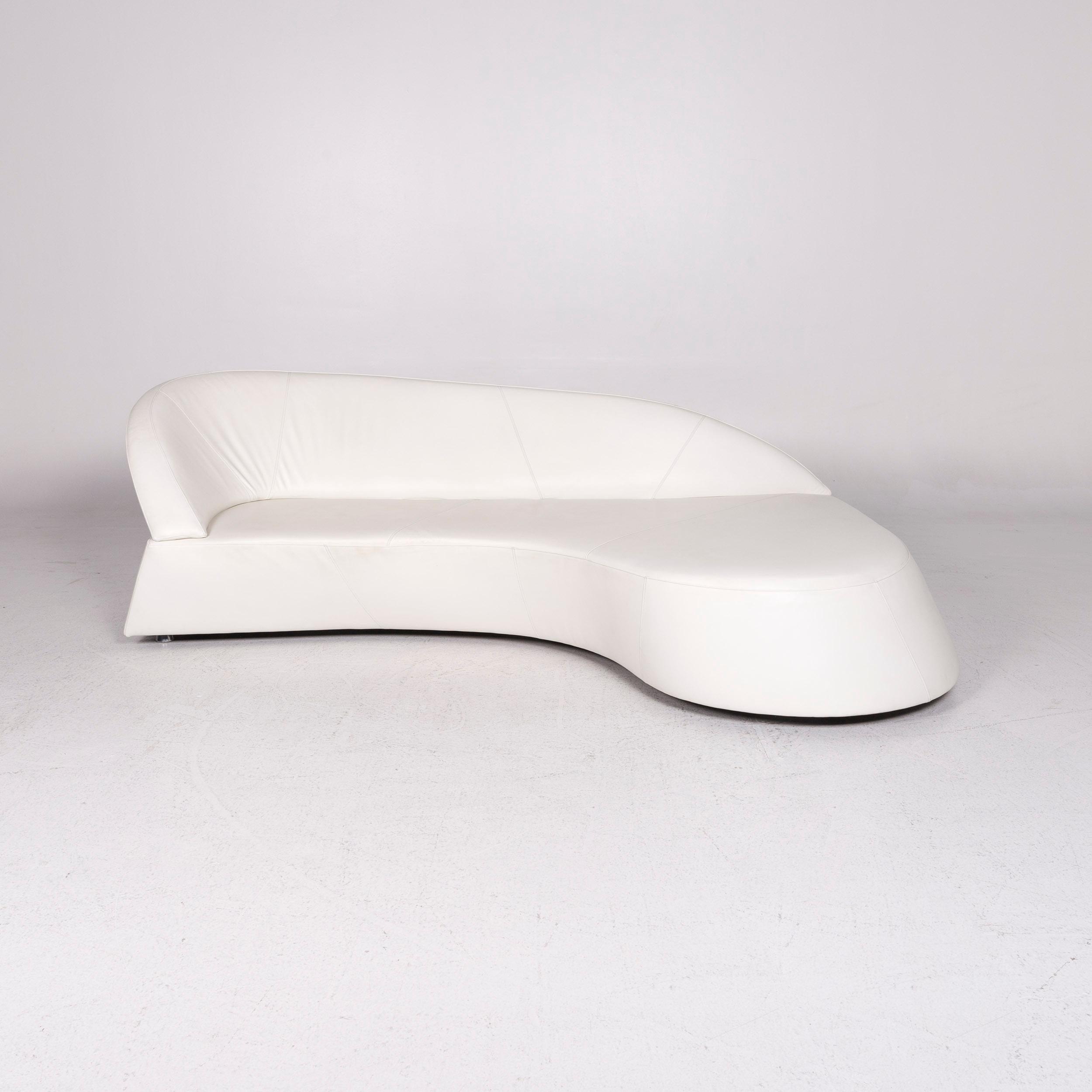 white leather corner sofa