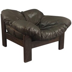 Vintage Leolux Netherlands Leather Glove Lounge Chair, 1970s