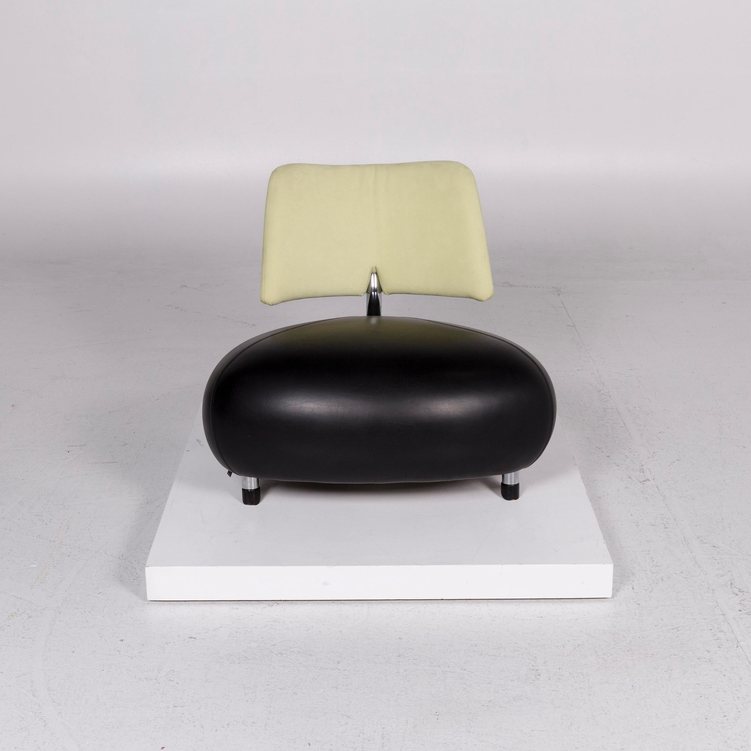 Contemporary Leolux Pallone Pa Leather Armchair Black