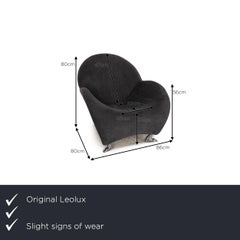 Leolux Papageno Alcantara Fabric Armchair Gray