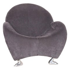 Leolux Papageno Alcantara Fabric Armchair Gray