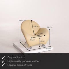 Leolux Papageno Leather Armchair Beige
