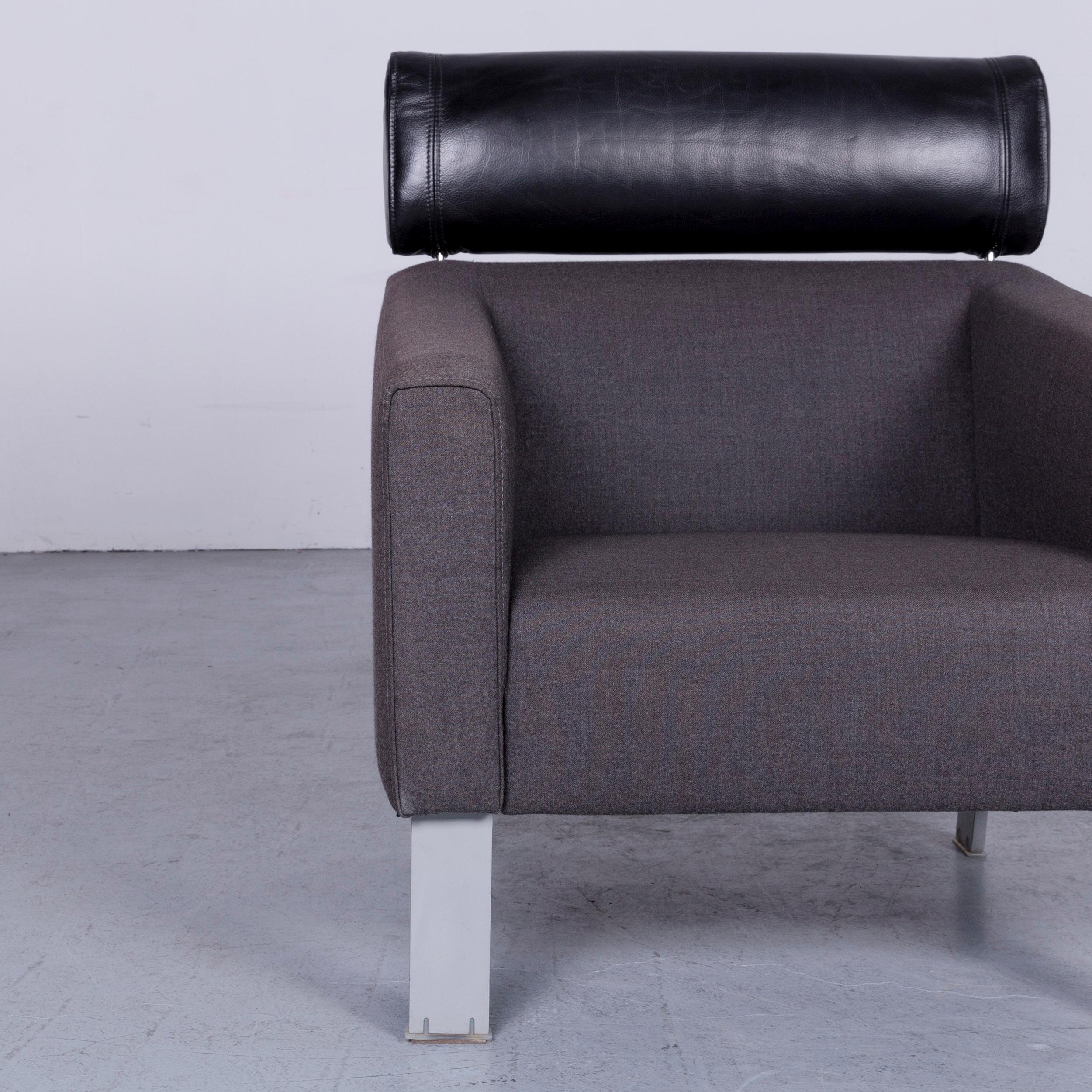 German Leolux Patachou Designer Armchair Fabric Grey Chair For Sale
