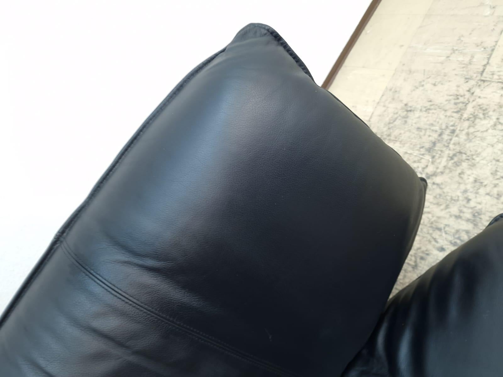 Leolux Tango Funktion Sofa Echtledersofa Schwarz Verstellbar 5