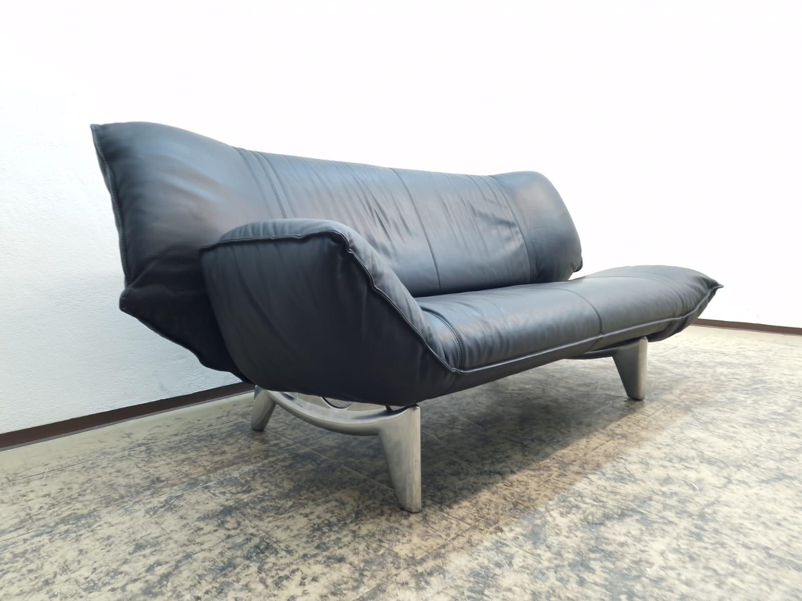 Leolux Tango Funktion Sofa Echtledersofa Schwarz Verstellbar 7