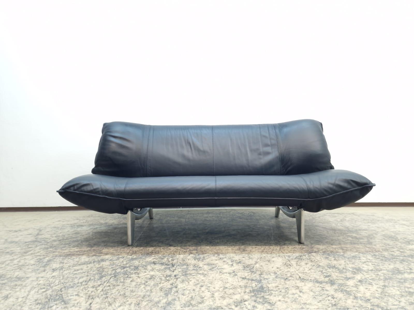 Leolux Tango Funktion Sofa Echtledersofa Schwarz Verstellbar In Good Condition In Garching a. d. Alz, DE