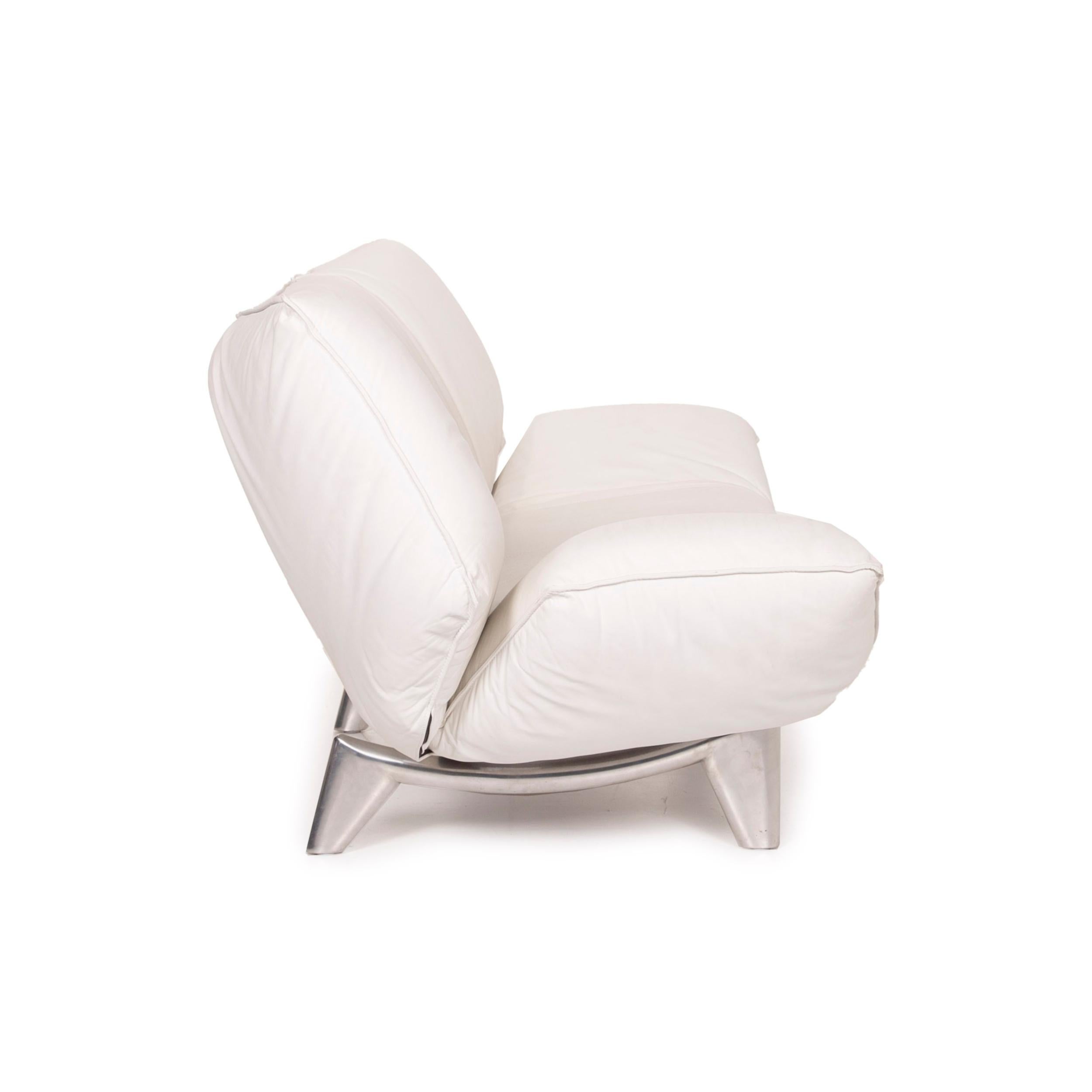 Leolux Tango Leather Sofa White Two-Seater Function 1
