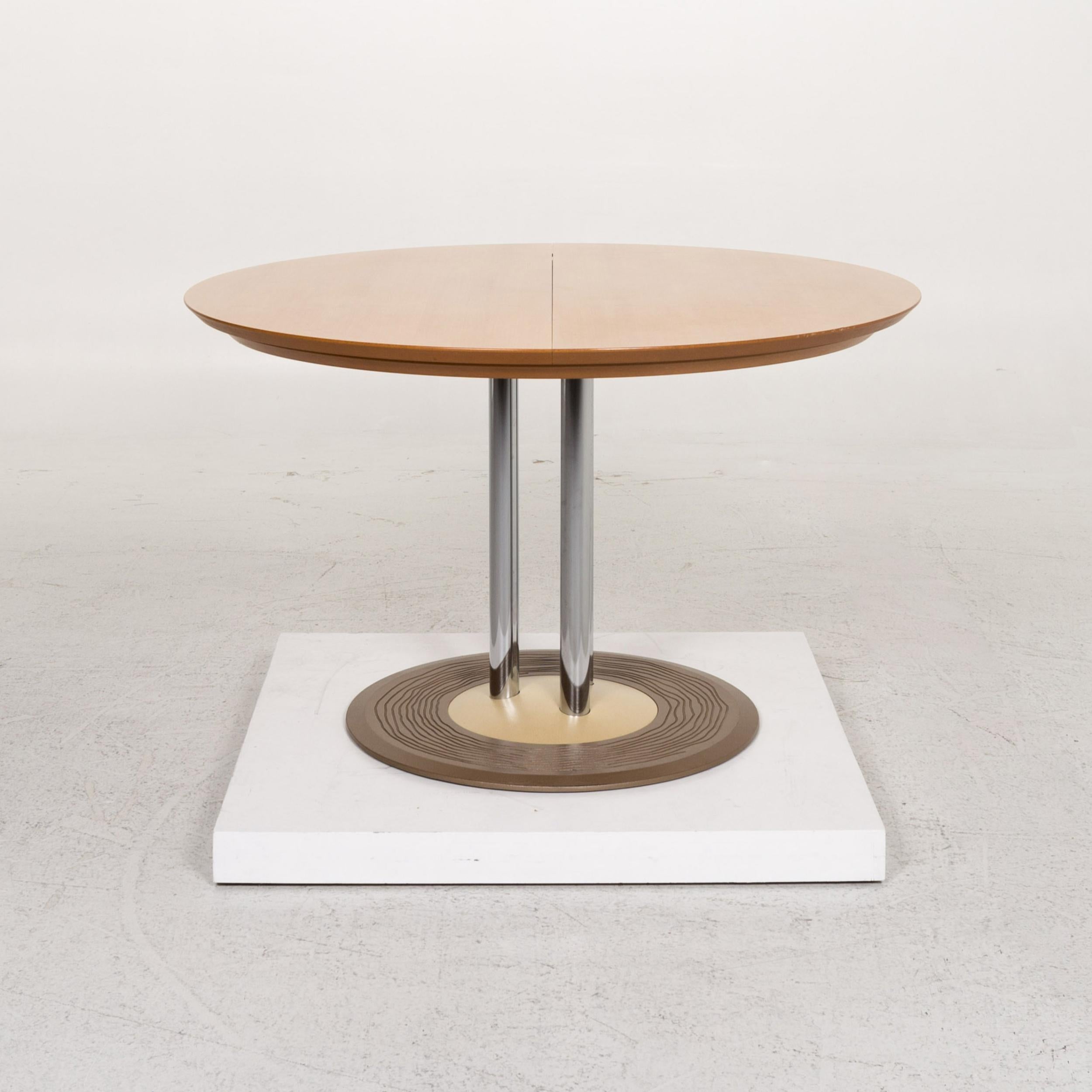 Leolux Trias Wooden Dining Table Round Extendable Table 3