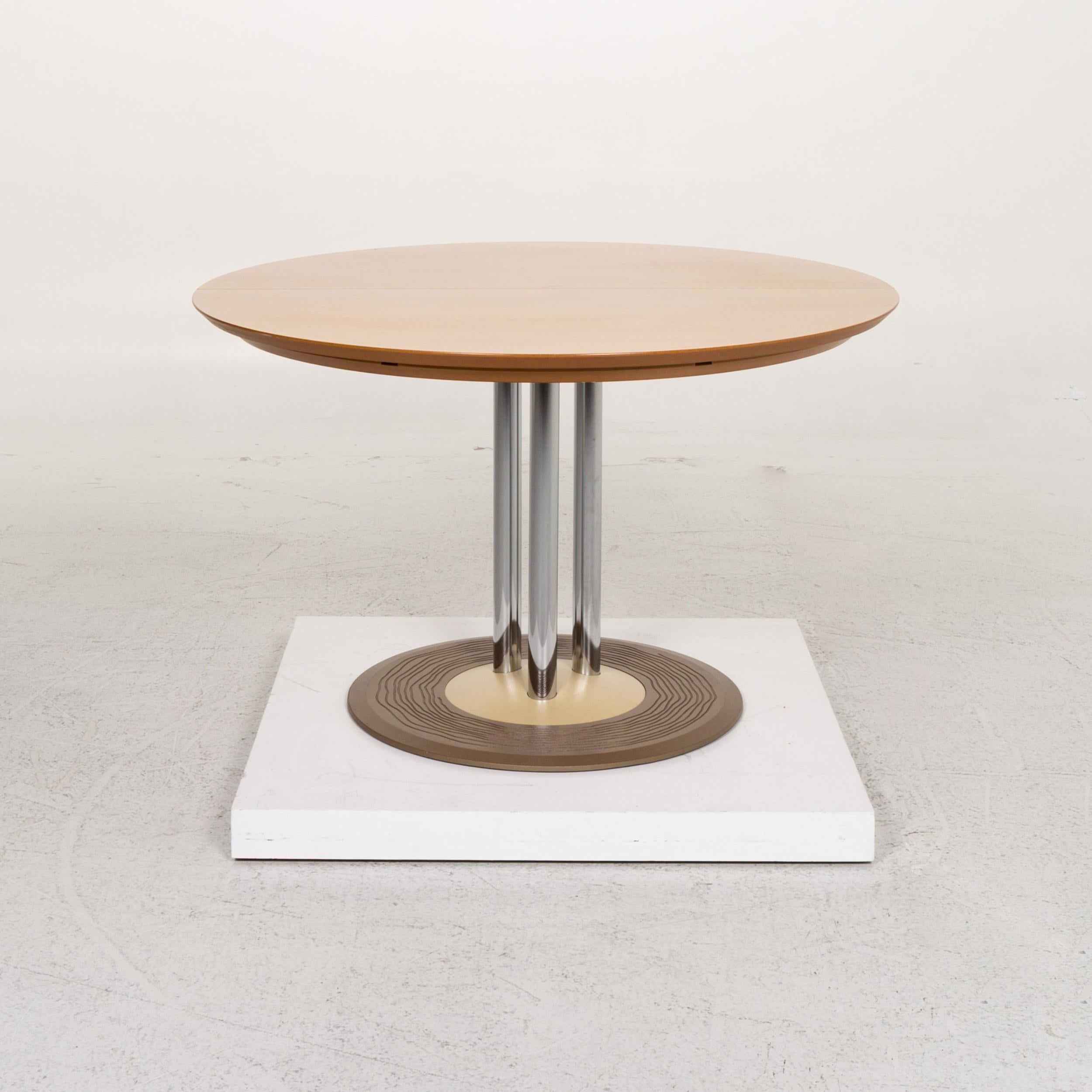 Leolux Trias Wooden Dining Table Round Extendable Table 4