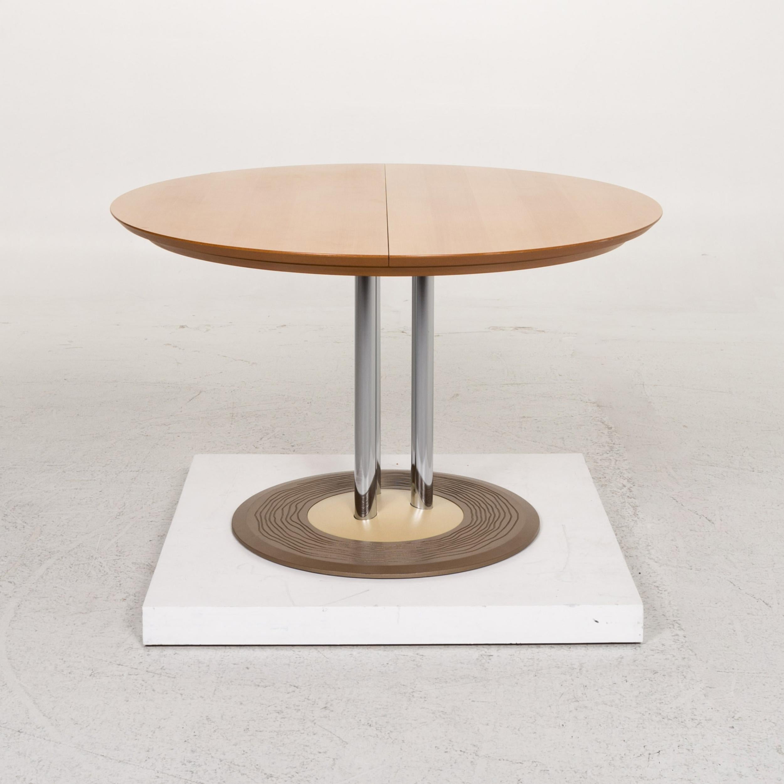 Leolux Trias Wooden Dining Table Round Extendable Table 5