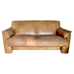 Leolux Vintage 2-Sitzer Loveseat aus Buffalo-Leder in Buffalo-Leder