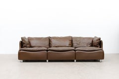 Canapé Leolux Wave Frame en cuir Brown