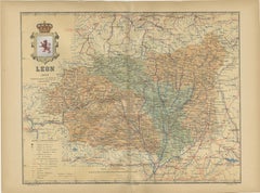 León 1903: A Cartographic Detailing of Castilla y León's Mountainous Province