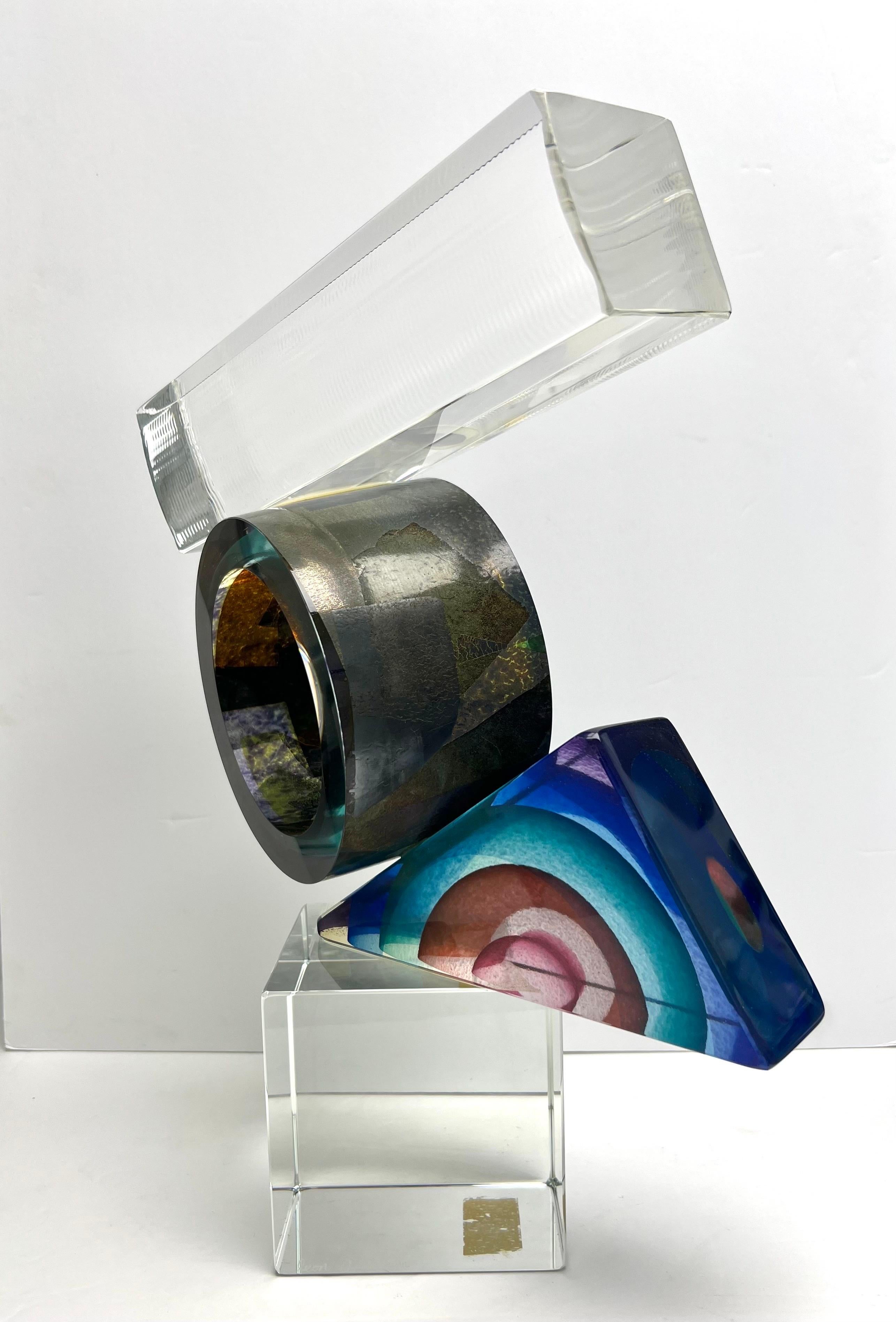 Escultura de vidrio artístico Leon Applebaum Estadounidense en venta