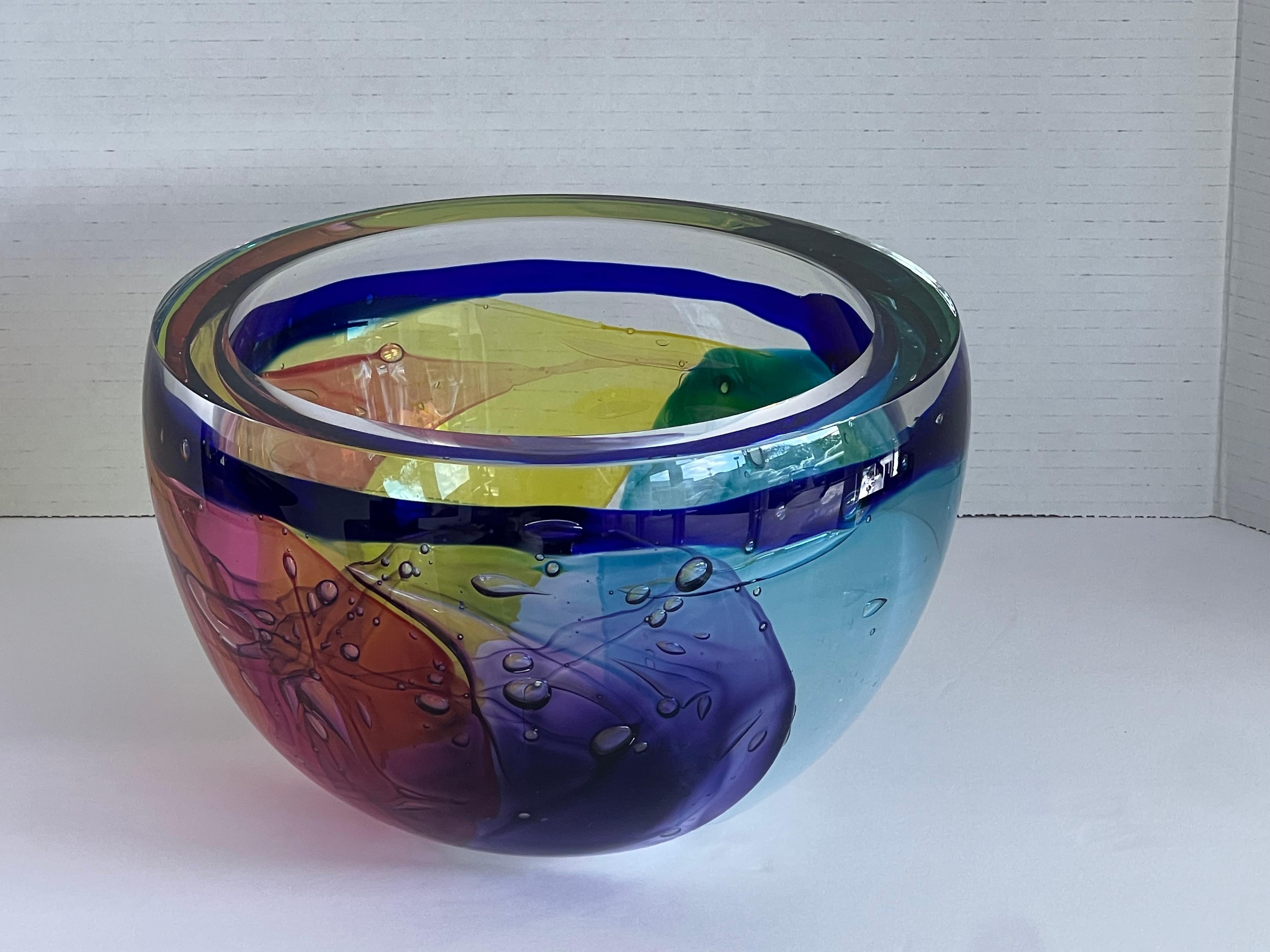 A large and thick Lava bowl by Leon Applebaum. 