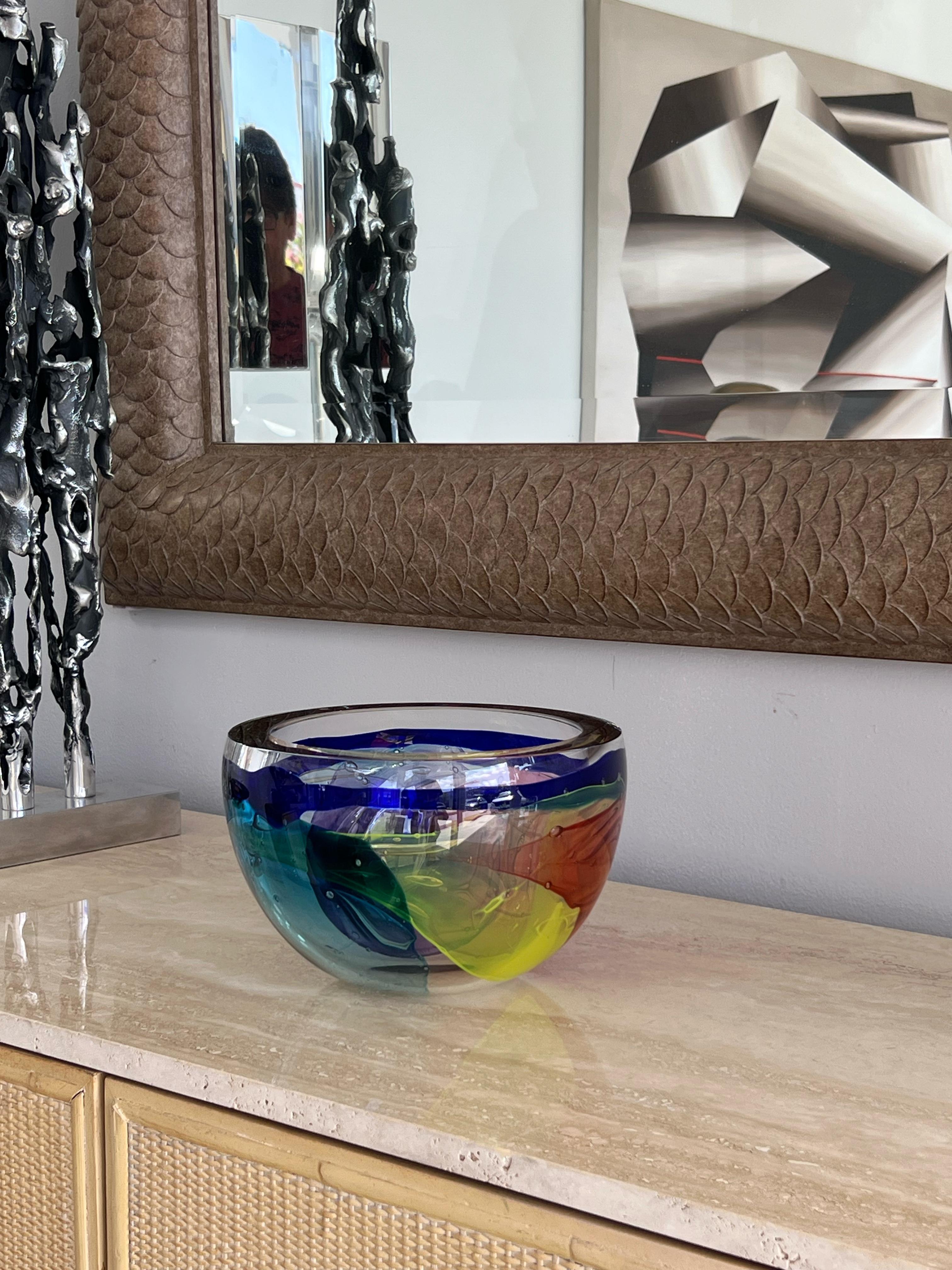 American Leon Applebaum Large Lava Bowl For Sale